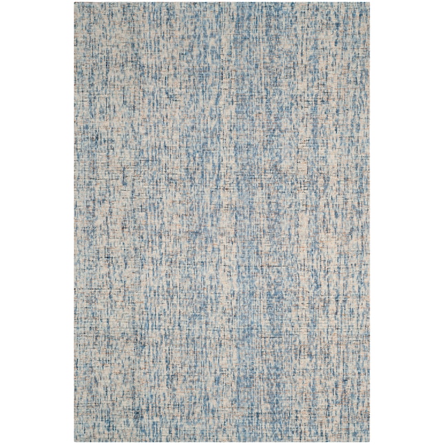 Safavieh Abstract Canvas 6 X 9 (ft) Wool Dark Blue/Rust Indoor Abstract ...