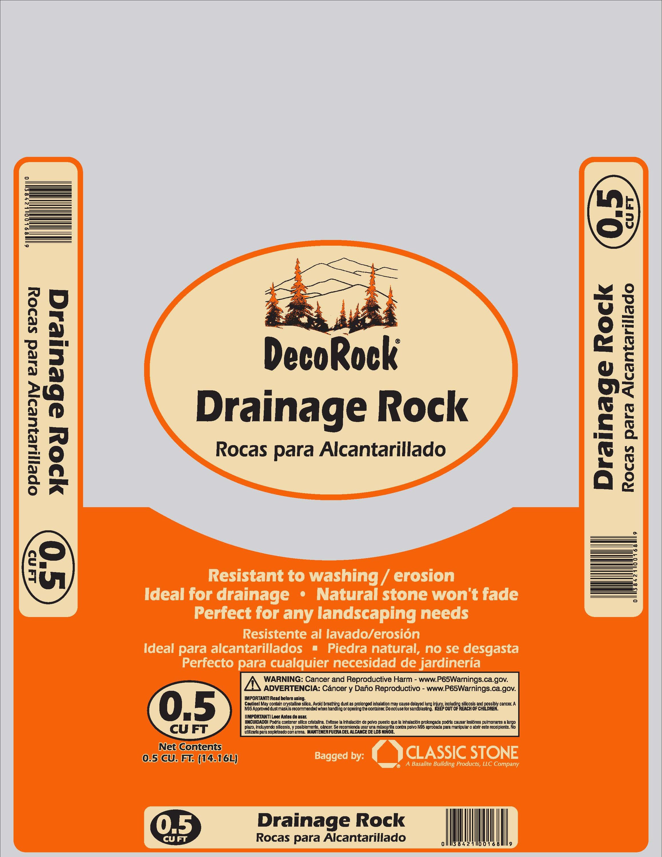  R1DR34L 0.5 Cubic feet 44-lbs. Brown Drainage rock ( 0.5-in Rock Size )