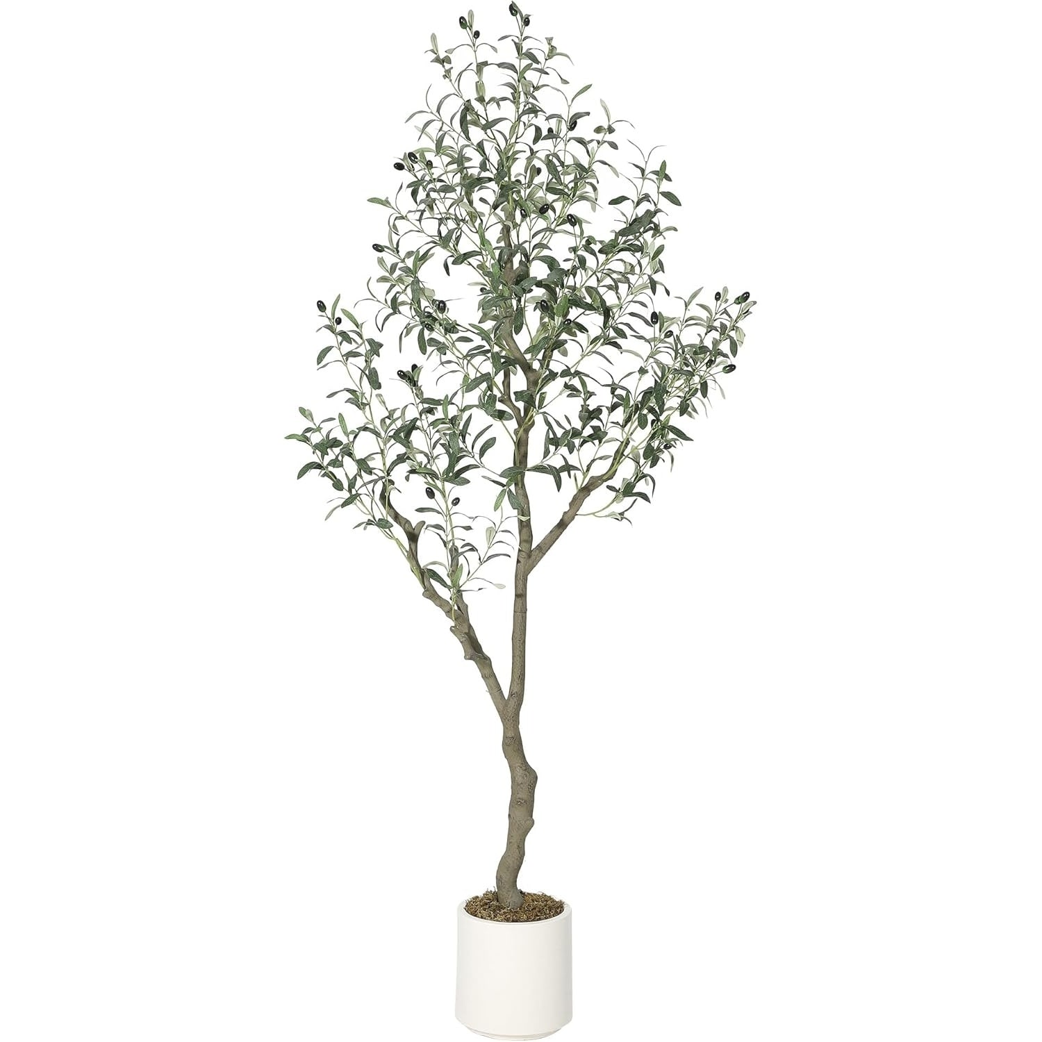 Garvee 5 ft Artificial Olive Tree with Realistic Wood Faux Tall Indoor ...
