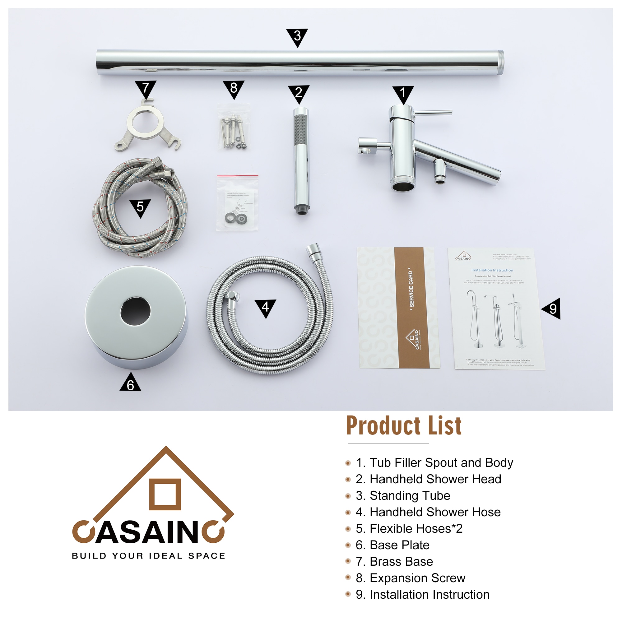 CASAINC MLT-J020025-4 Roman-Tub-Faucets - View #10