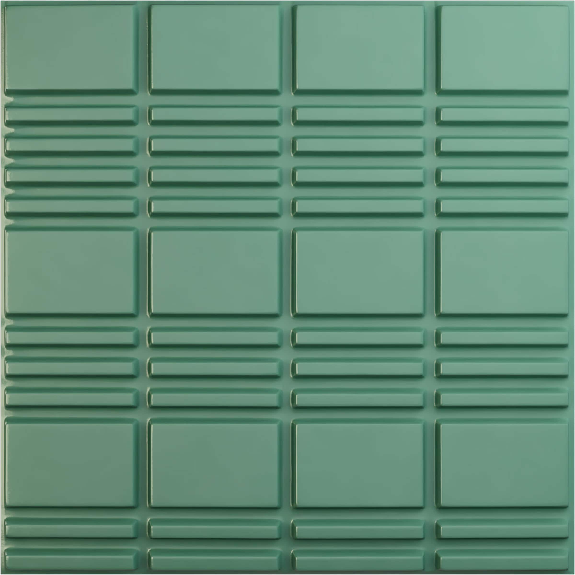 Ekena Millwork WP20X20SDFSM 19-5/8-in x 19-5/8-in Embossed Paintable/Stainable Green PVC Wall Panel (