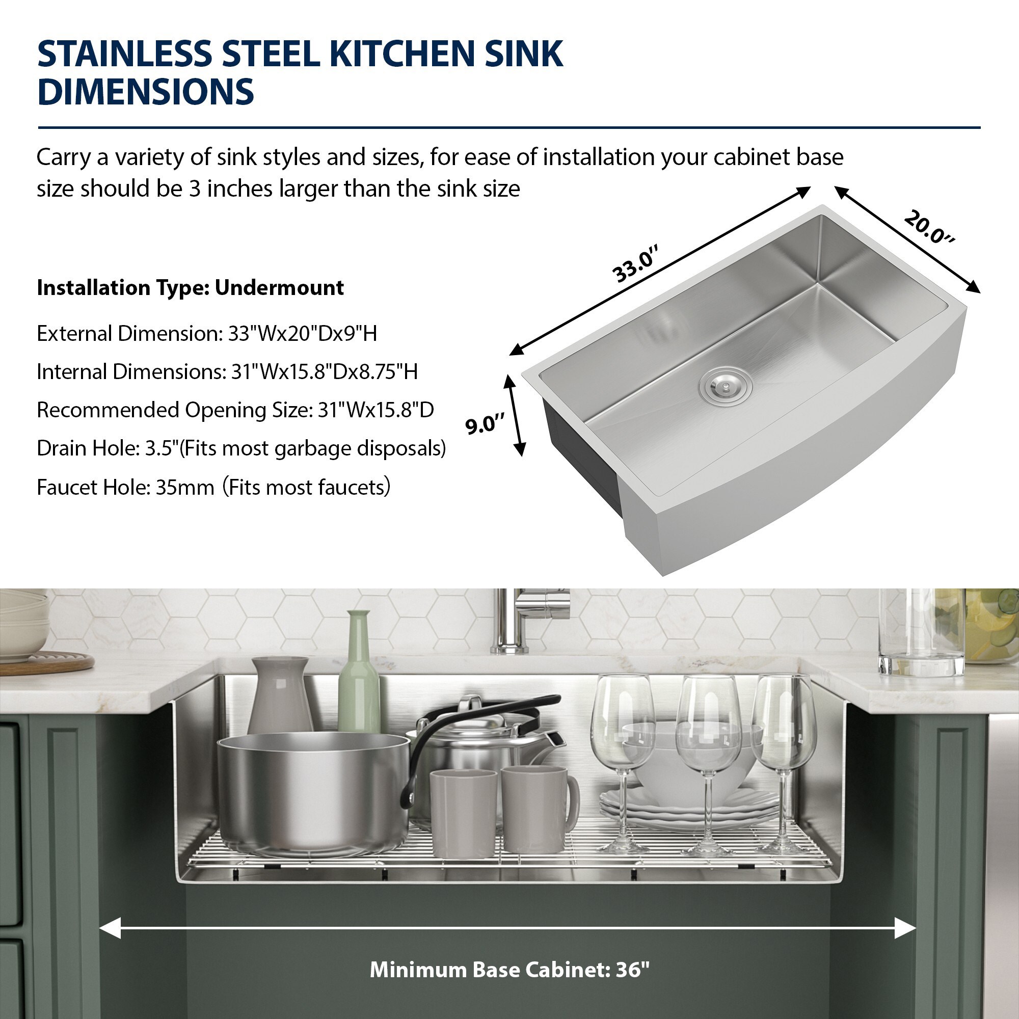Lordear H-LMA33209A1 Kitchen-Sinks - View #5