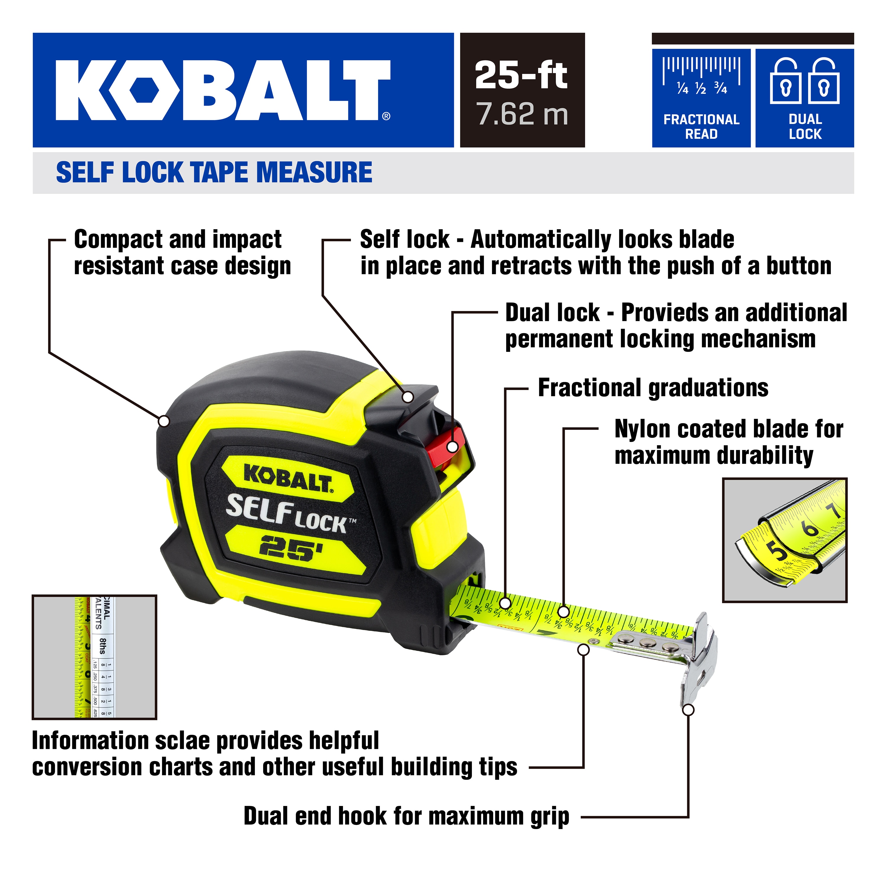 Kobalt KBSL25HV Tape-Measures - View #8