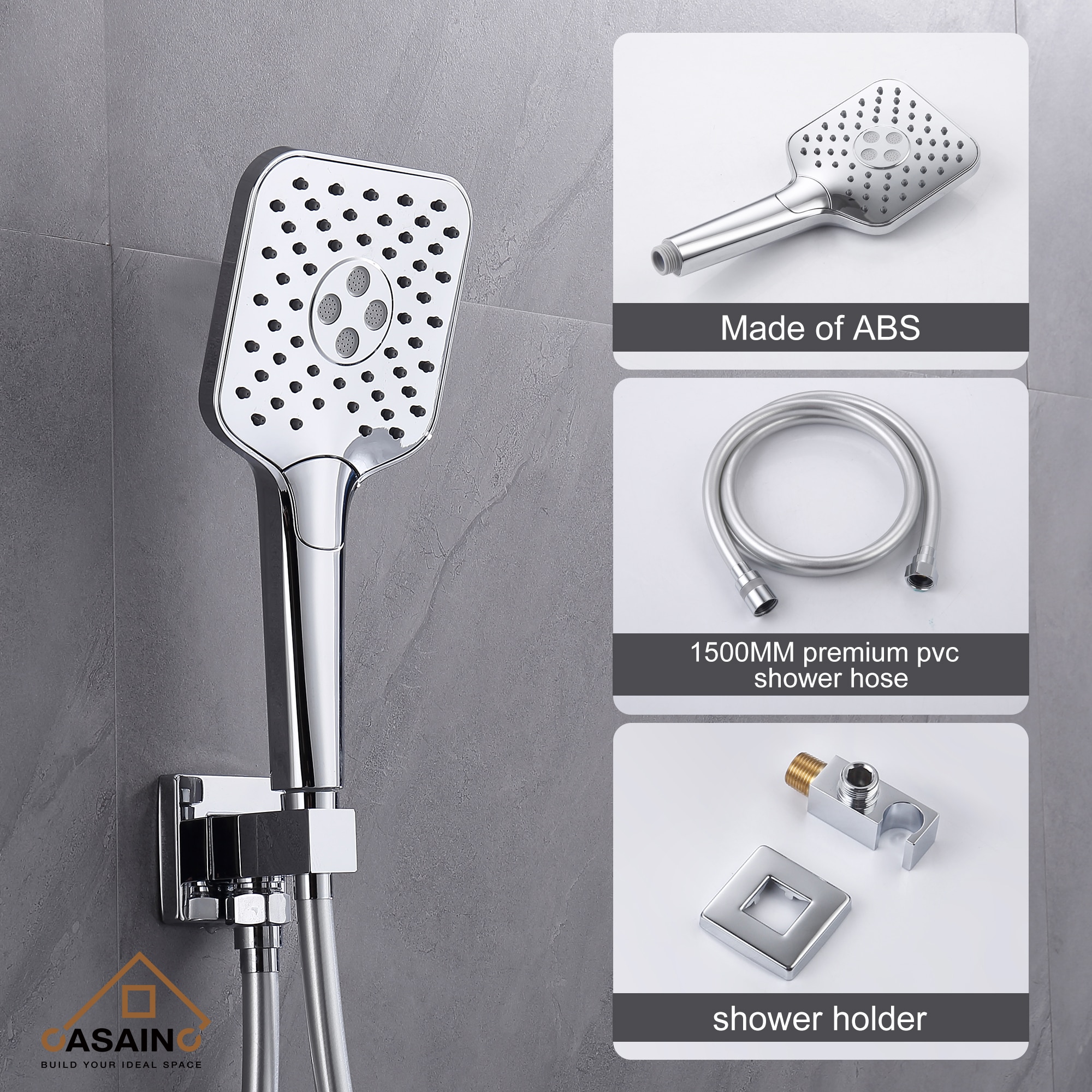 CASAINC CS3952-MB Showerhead-Bar-Panels - View #4