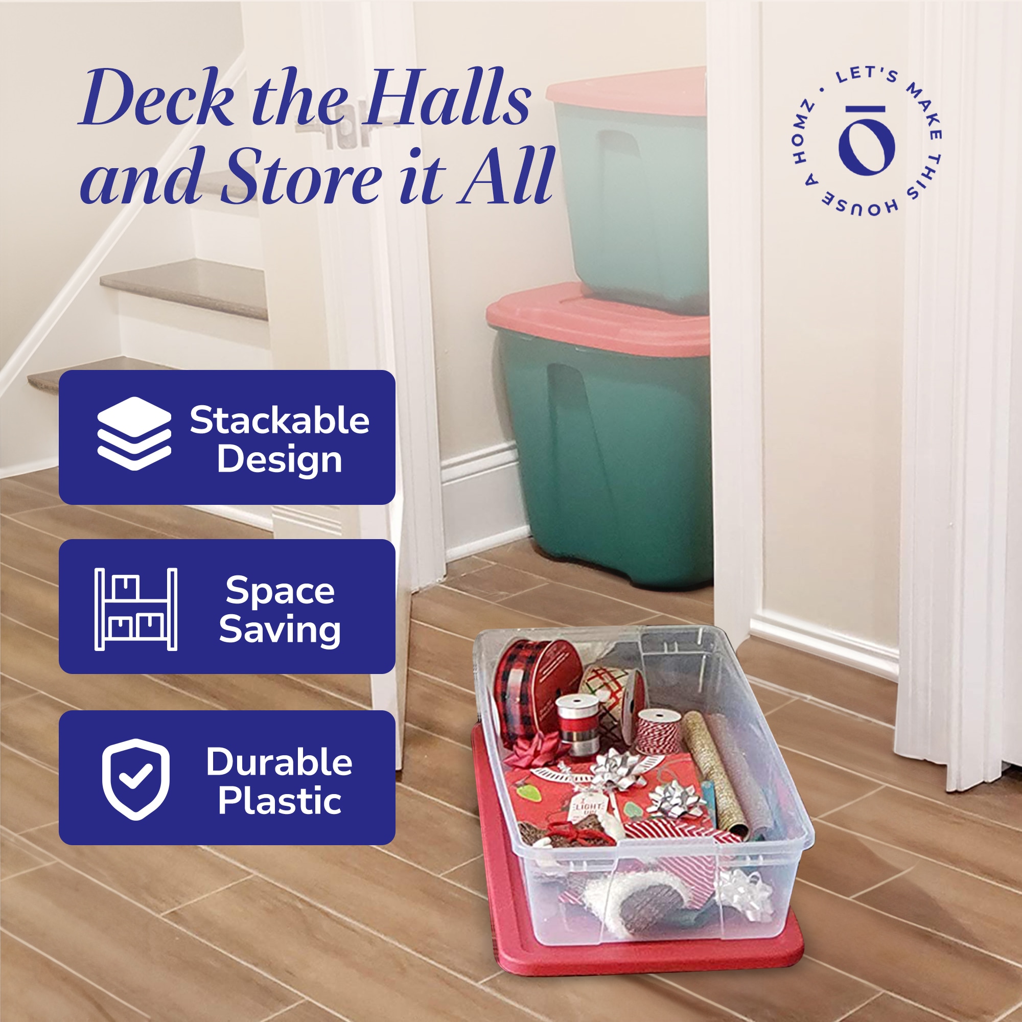 Homz Products 316819 Plastic-Storage-Totes - View #5