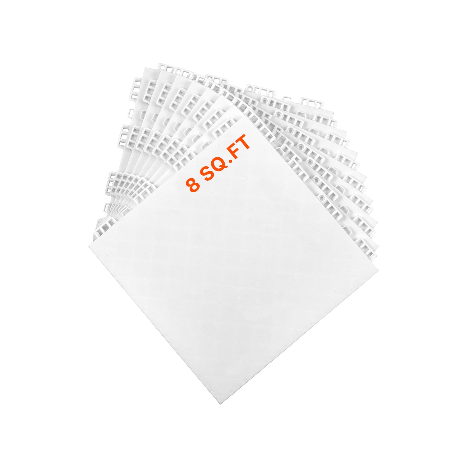 VEVOR LSWDDDPPHB8P4Z2MSV0 12.4-in x 12.4-in Interlocking Gray Non-Slip Grip Indoor or outdoor Sports Runner Mat 8 -Pack