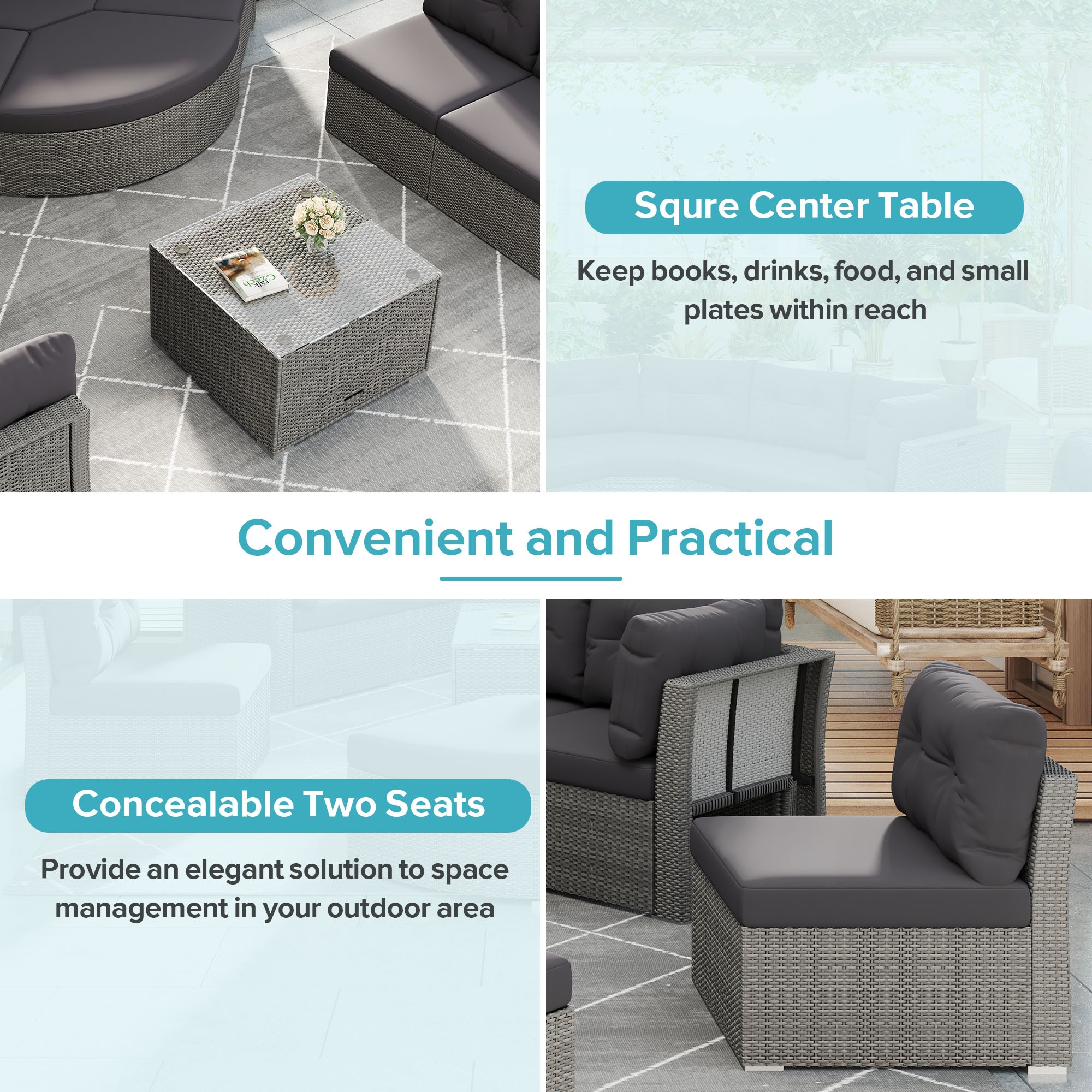 CESICIA R25-10P-BK Patio-Conversation-Sets - View #13