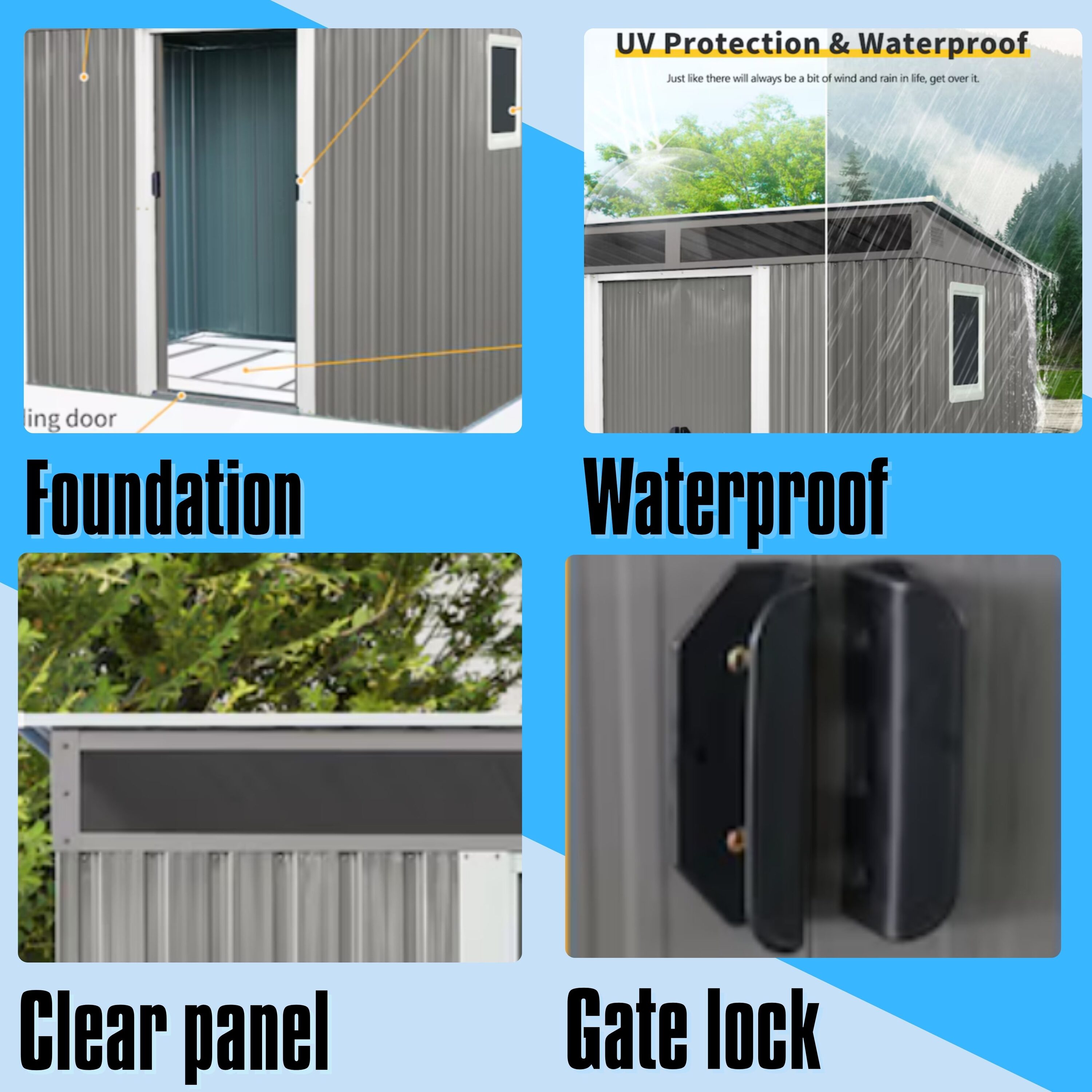 ToolCat BZ-3-168-SN Metal-Storage-Buildings-Sheds - View #2
