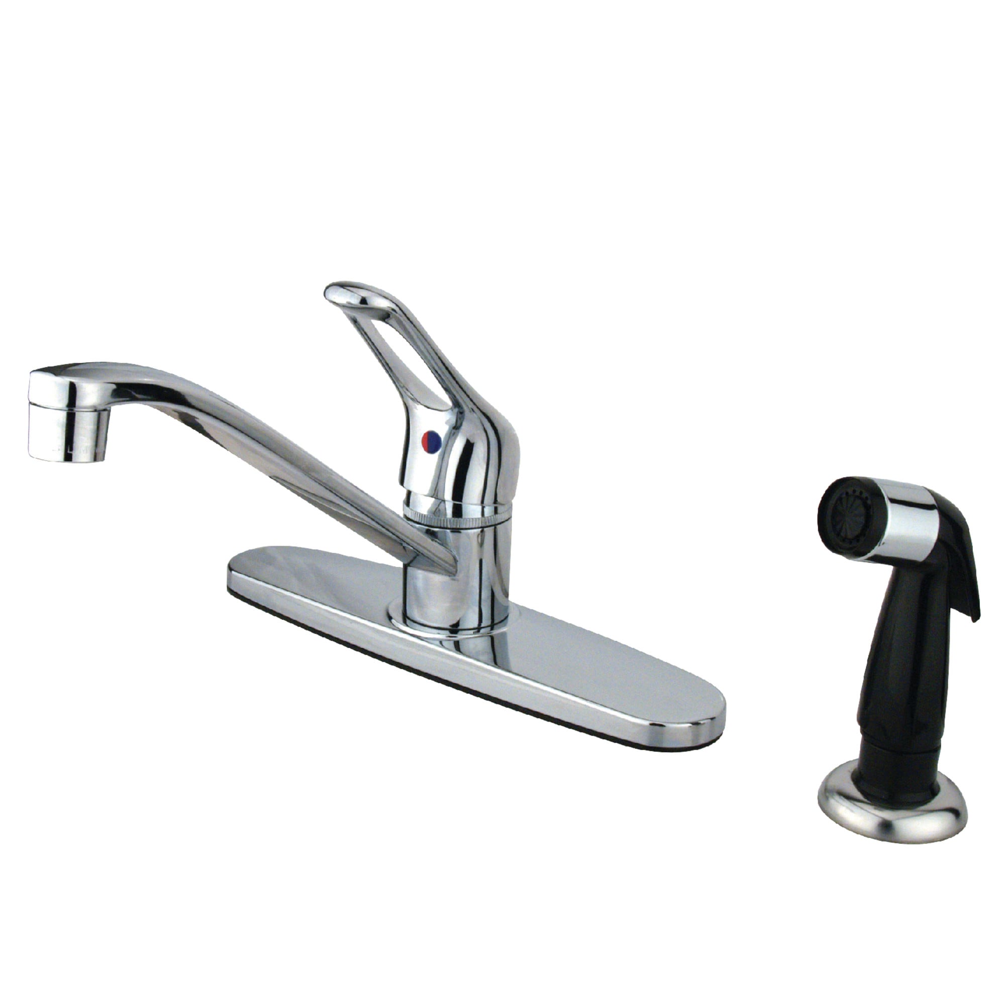 Elements of Design EB562 Wyndham Chrome Single Handle Deck-mount Kitchen Faucet ( Deck Plate Included ) ( Side Sprayer Included )