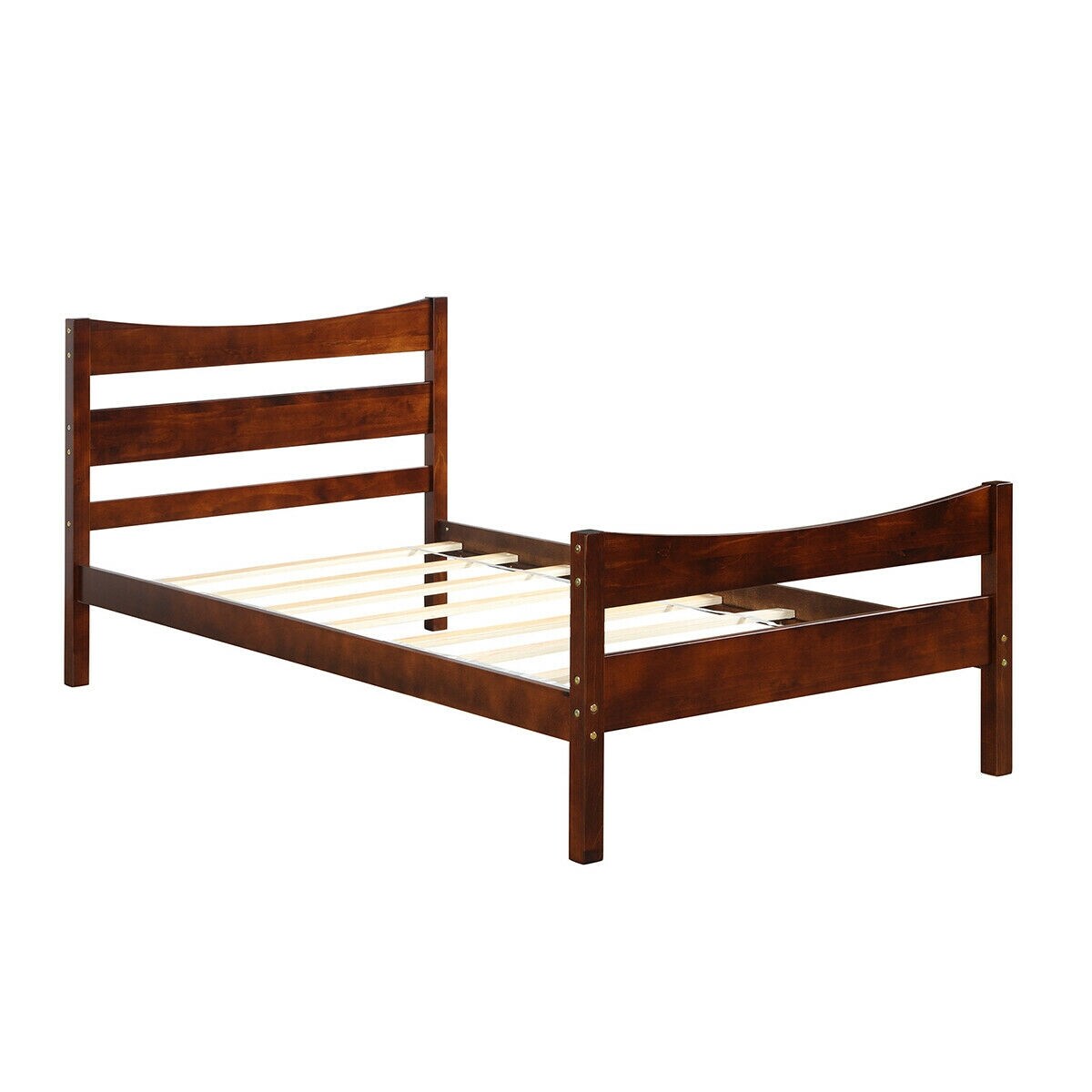 Fenbeli QLLSFENH378 Solid Wood Platform Bed Frame with Strong Support and Under Bed Storage