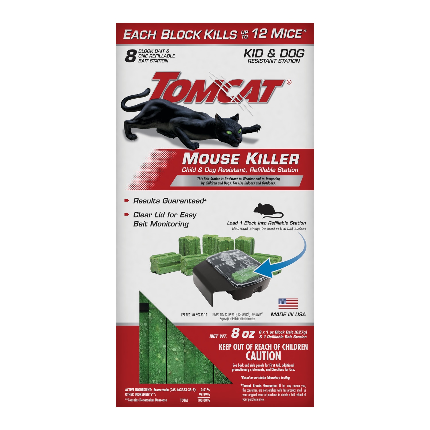 TOMCAT MOUSE KILLER III BAIT STATION WITH REFILLS 4 PACK