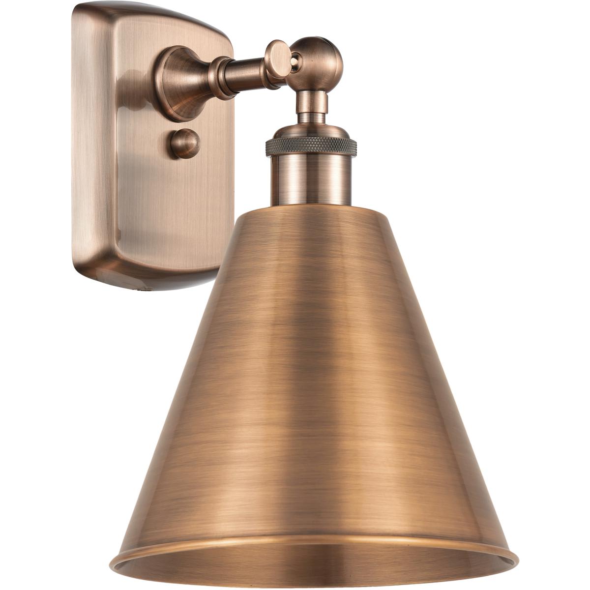 Innovations Lighting 2167724 516-1W-AC-MBC-8-AC Ballston Cone Wall Sconce Antique Copper