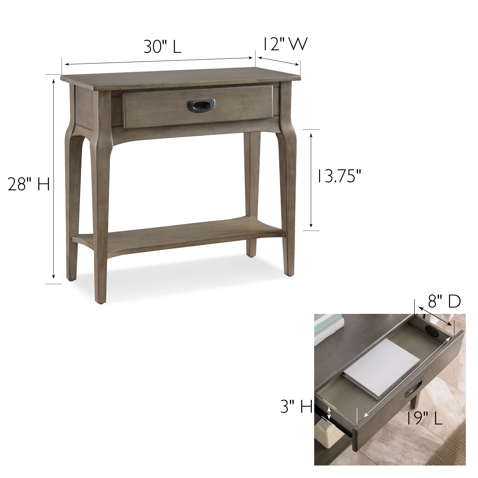Leick Home 22032-GR Console-Sofa-Tables - View #3