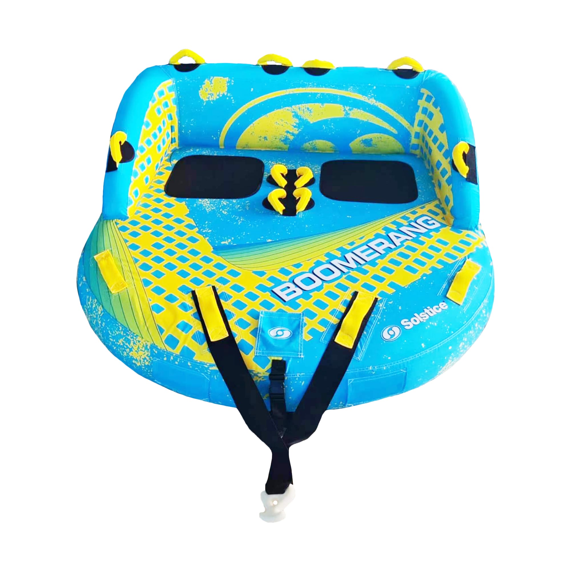 Solstice Watersports 409451 Solstice Boomerang Inflatable Towable 2-Person Water Sport Tube with 14 Handles