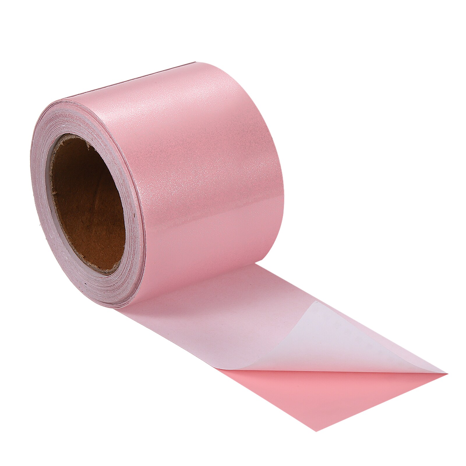 Unique Bargains Wood Grain Tape 2 Inch x 33 Ft Self Adhesive Wood Grain Repair Patch for Baseboards Doors Floor Repair Furniture Home Decor Pearl Pink