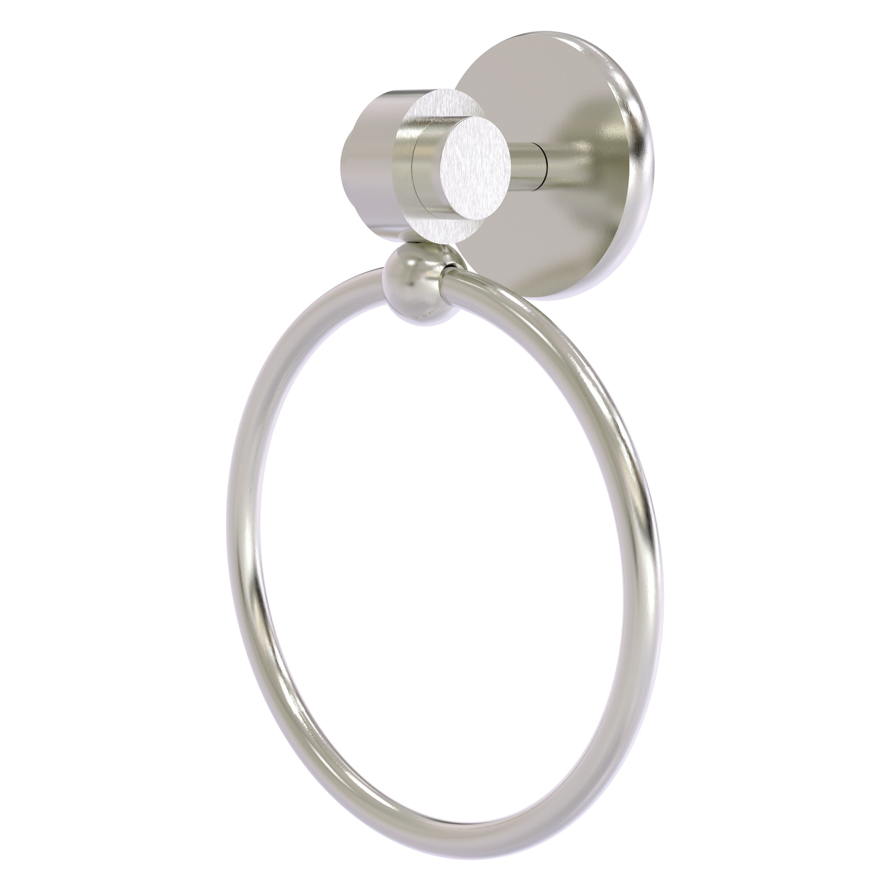 Allied Brass 7216-SN Satellite Orbit Two Satin Nickel Wall mount Single Towel Ring