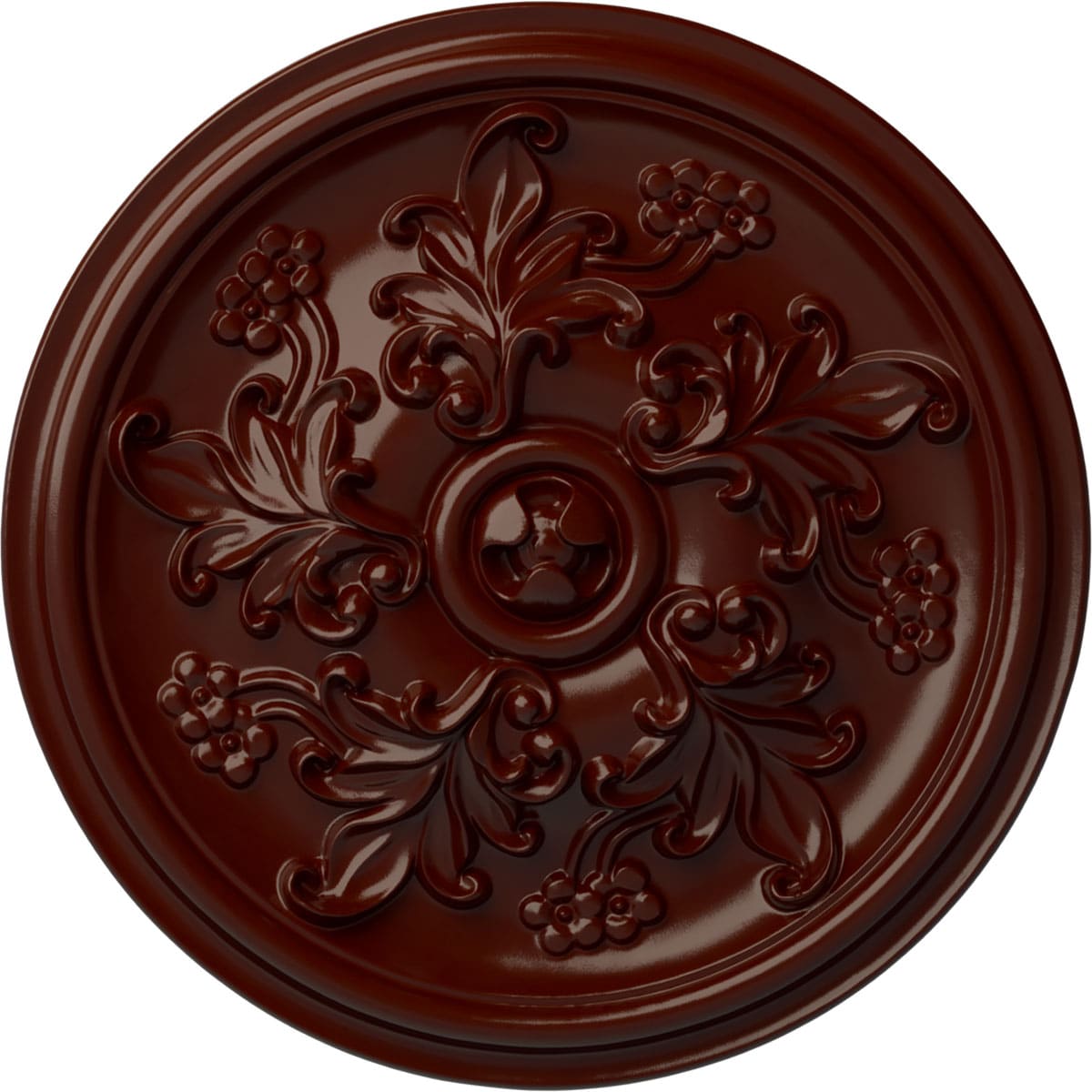 Ekena Millwork CM14KTBMF Katheryn 14.5-in W x 14.5-in L Painted Brushed Mahogany Polyurethane Whole Ceiling Medallion