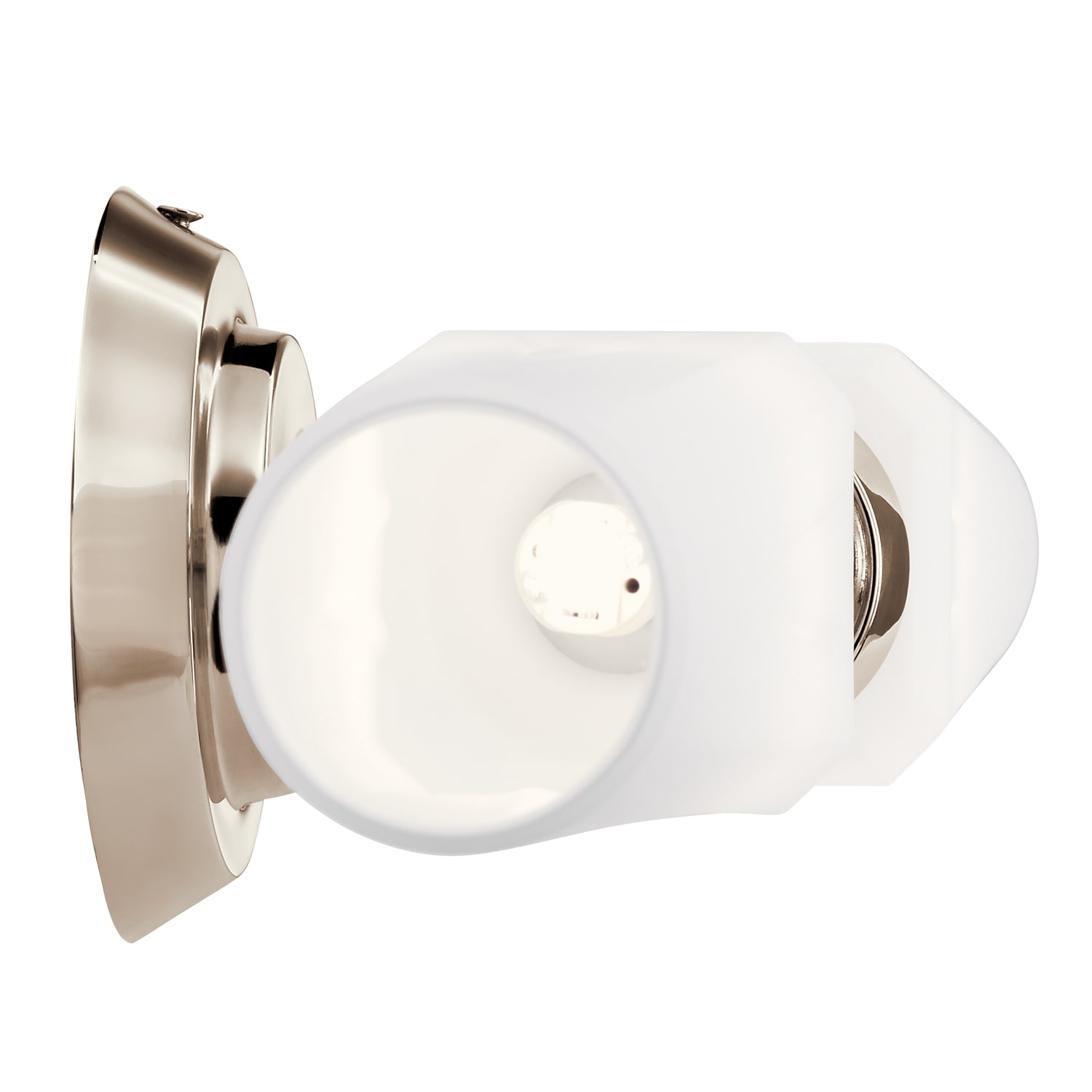 Truby Polished Nickel 2-Light Vanity with Satin Etched Glass