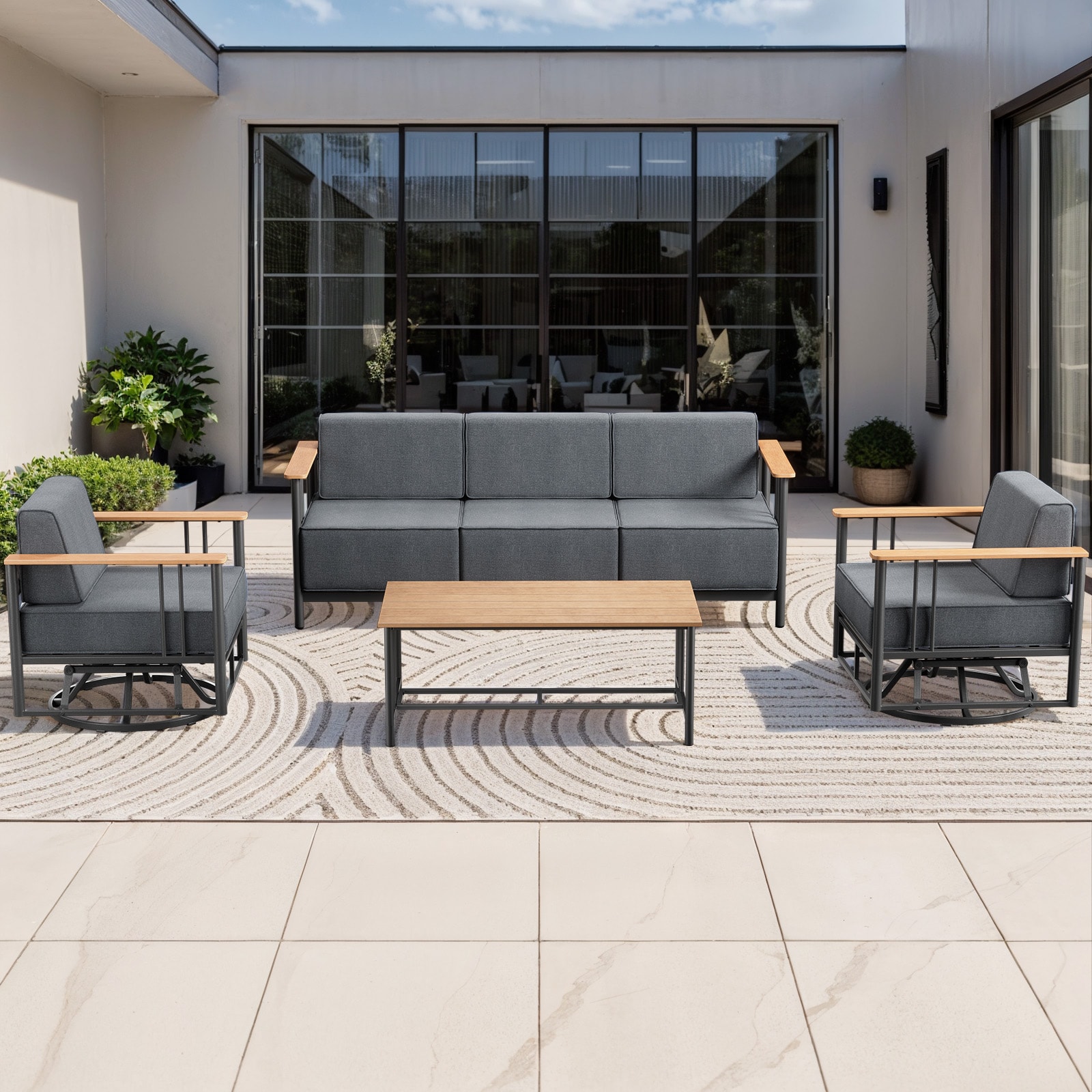 Pocassy PJACBL135020 Patio-Conversation-Sets - View #6