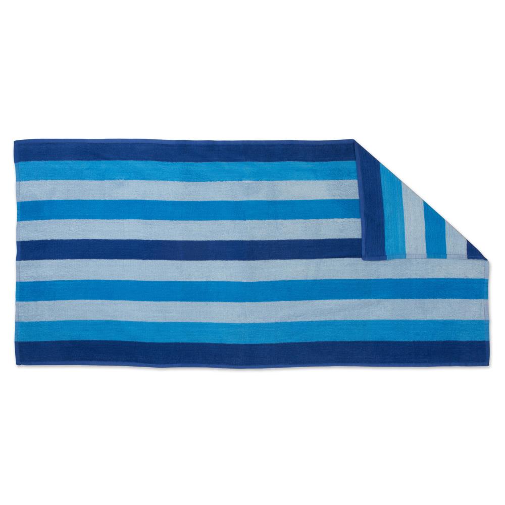 DII Blue Cotton Quick Dry Beach Towel in the Bathroom Towels department ...