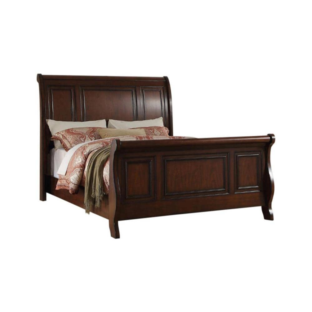 Benzara Brown Queen Wood Upholstered Bed At Lowes.com