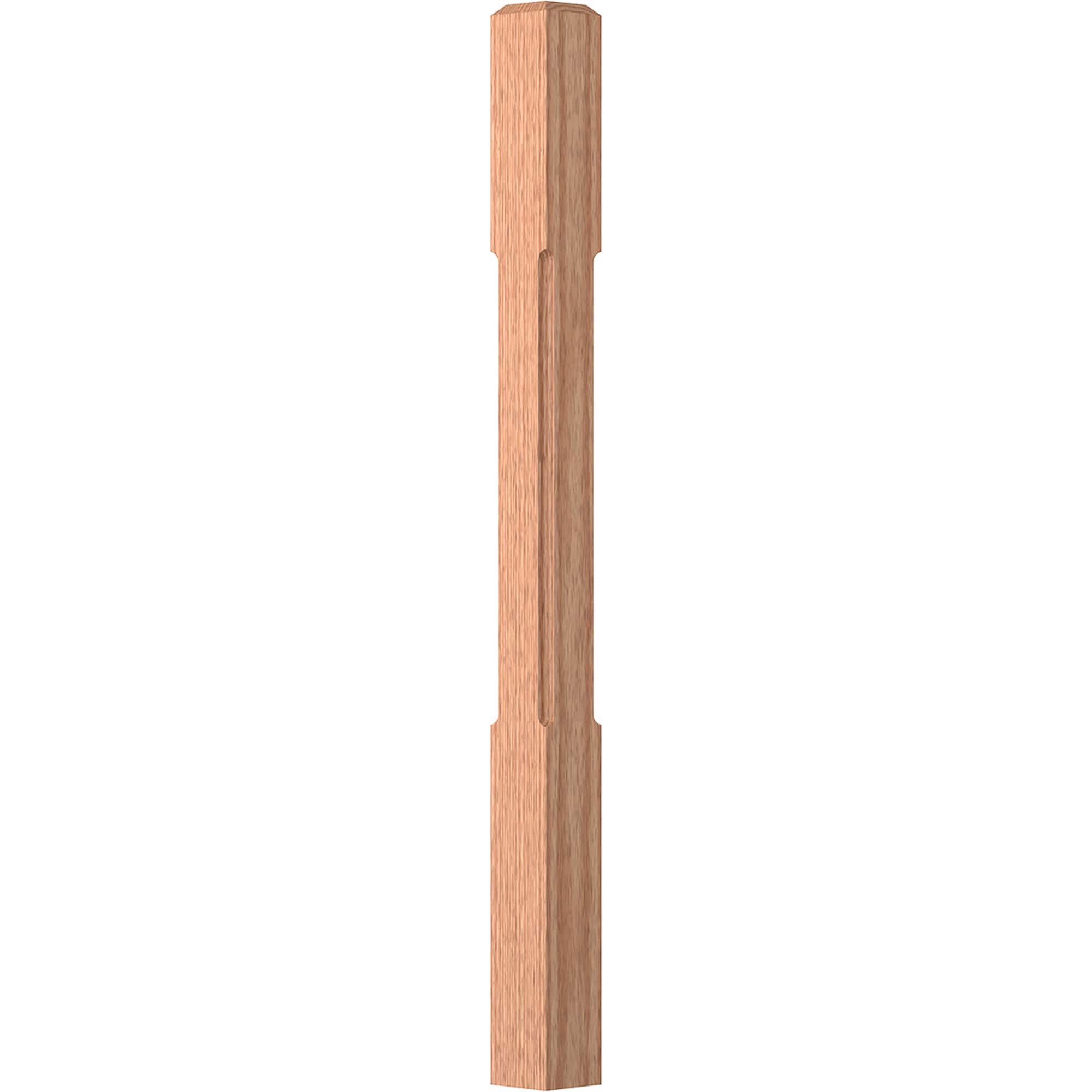 L.J. Smith Stair Systems LJC-4000-O Clean 3.5-in x 48-in Unfinished Red oak Starting Stair Newel Post