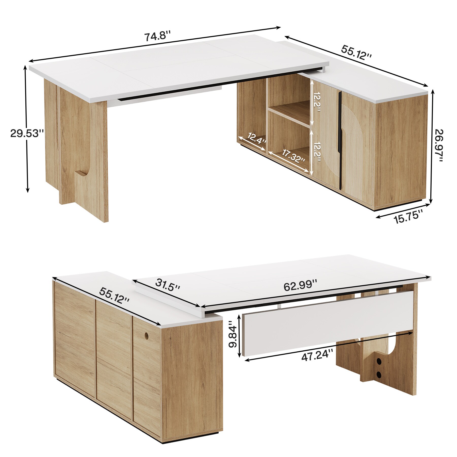 Tribesigns LWFD-JW0939 Office-Tables - View #6