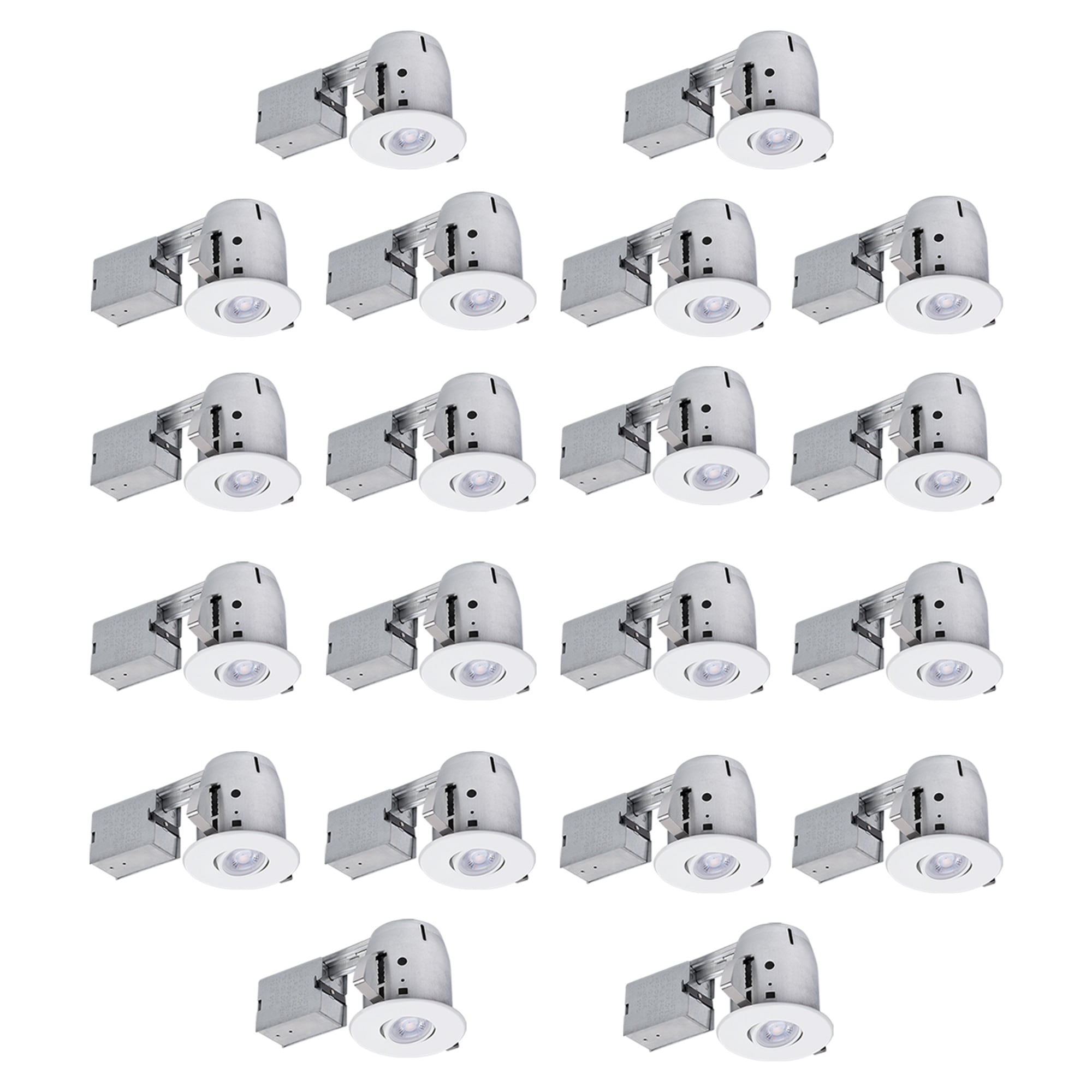 20 Pack Satin Recessed Lighting at