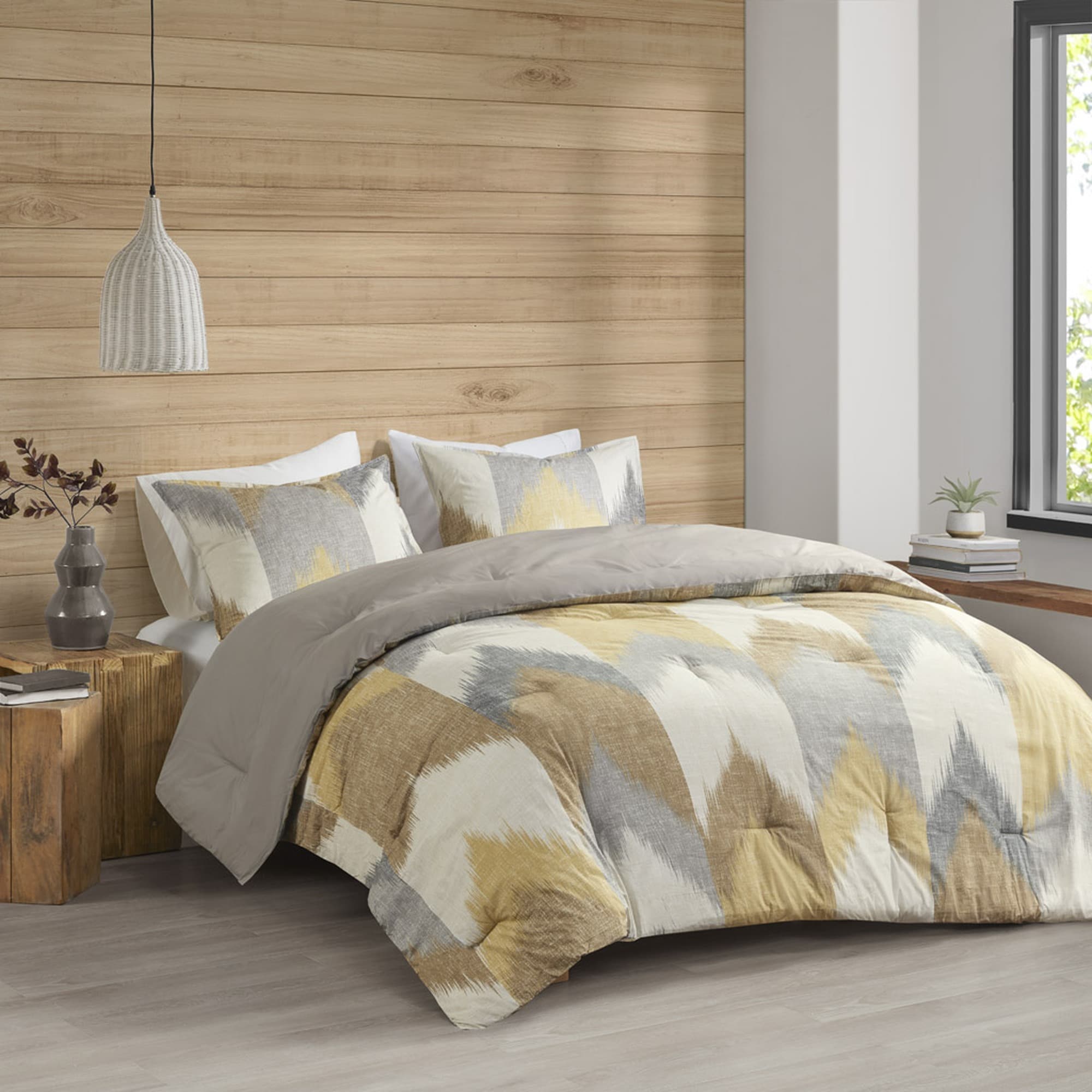 HyperDrop Cart King/Cal King Premium Fabric 3-Piece Comforter Mini Set - Hotel-Grade Heavy-Weight for Master Bedroom