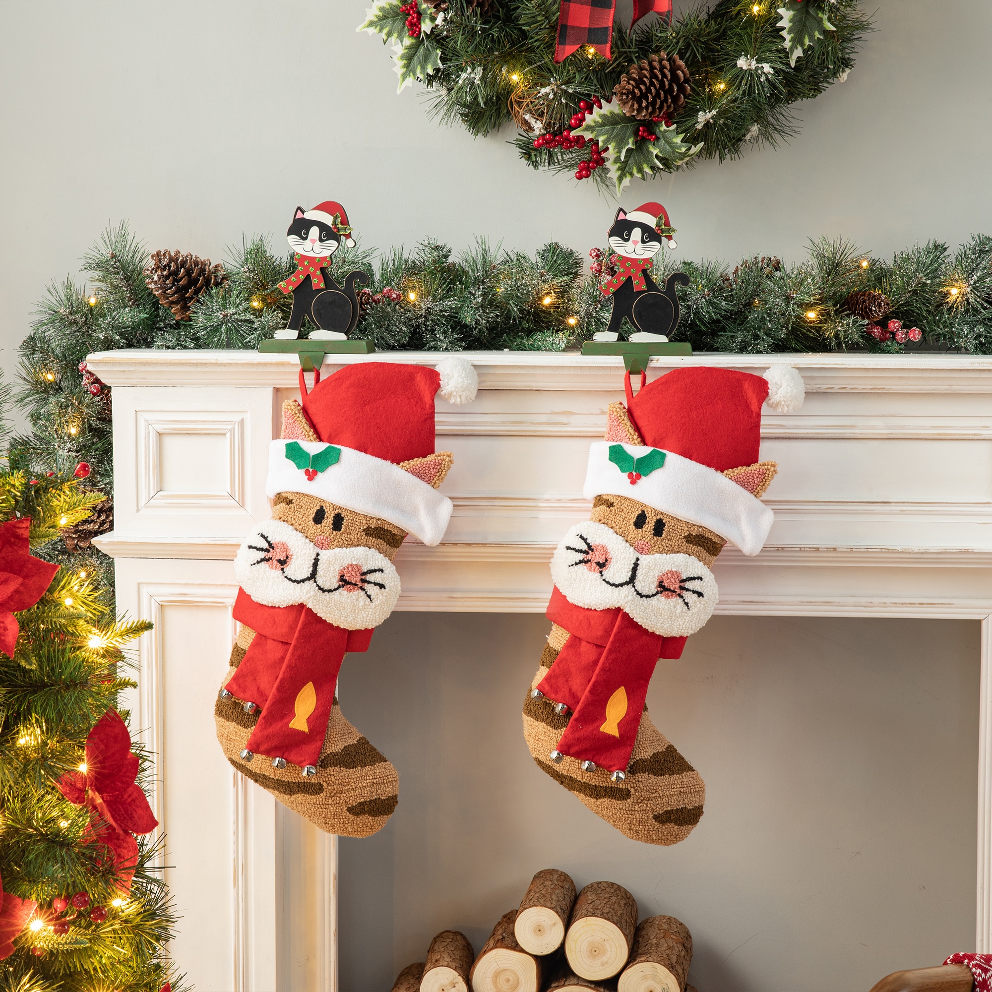 Glitzhome 1113001327 Tree-Stockings - View #2