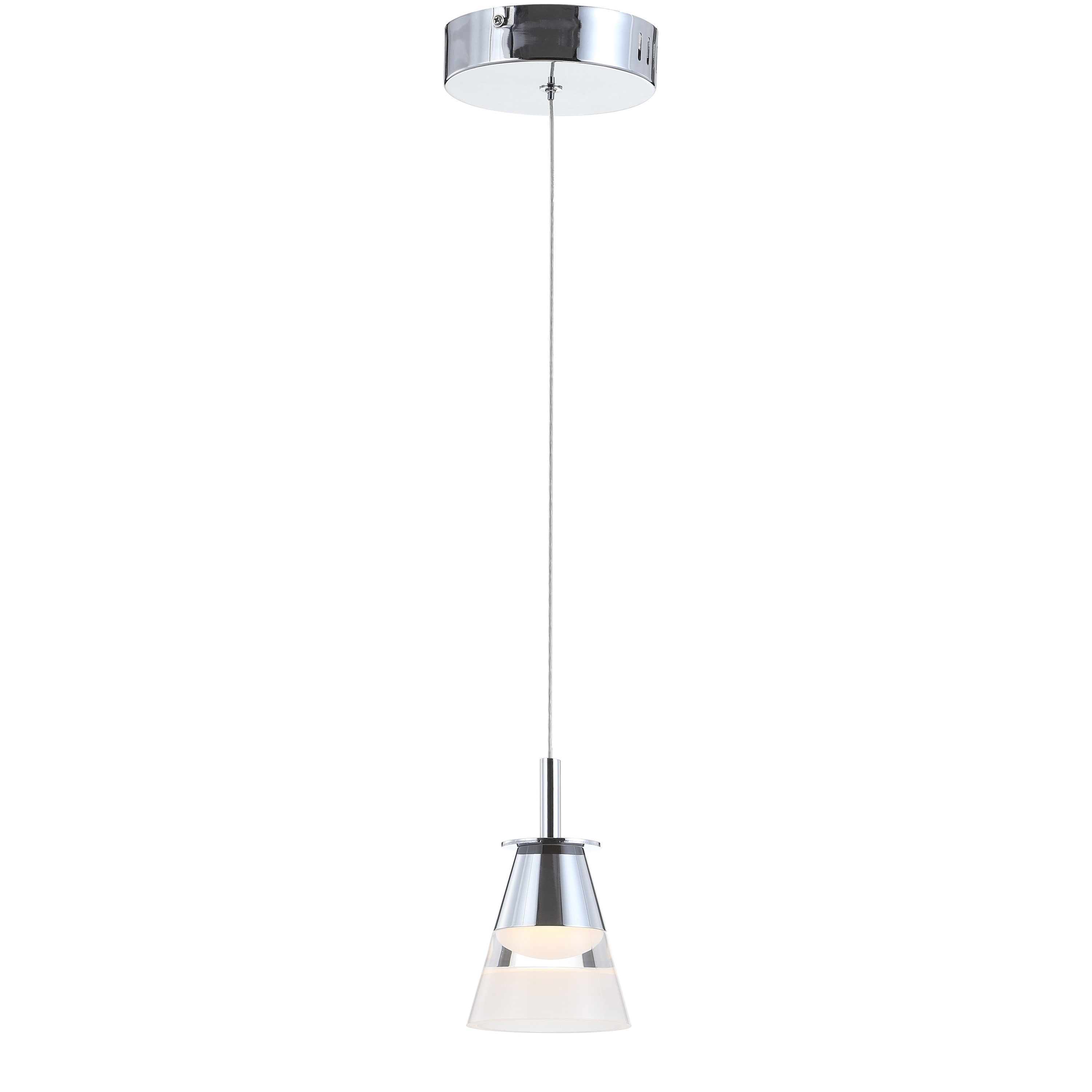 Alain 5" Chrome Polished Adjustable LED Pendant Light