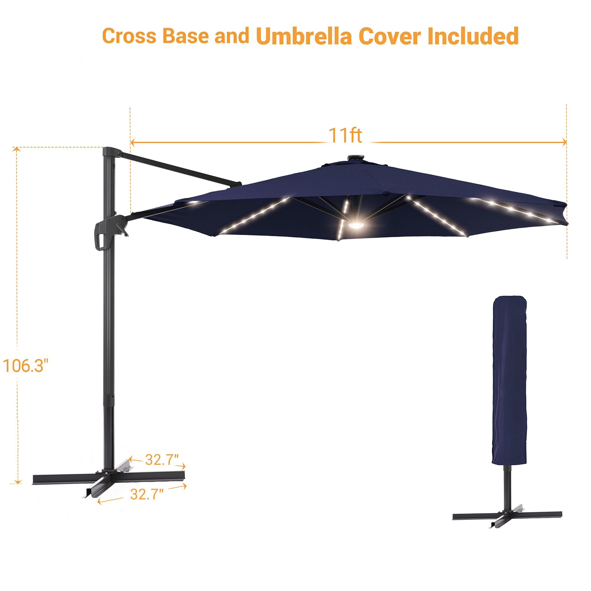 Sonkuki SD-LED140BL-BASE Umbrellas-2 - View #4