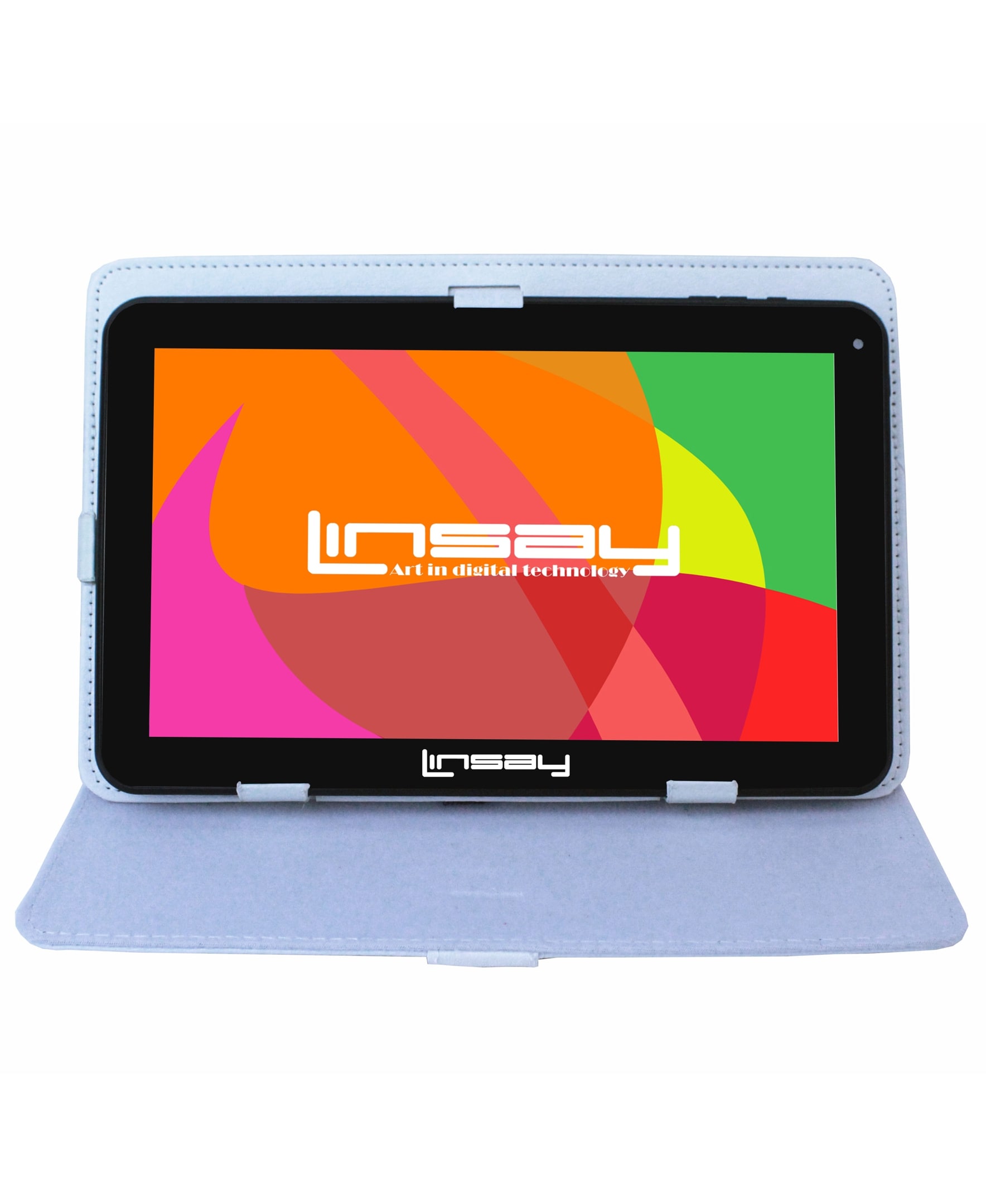 LINSAY 10.1-in Wi-fi Only Android 11 Tablet with Accessories with Case Included;;