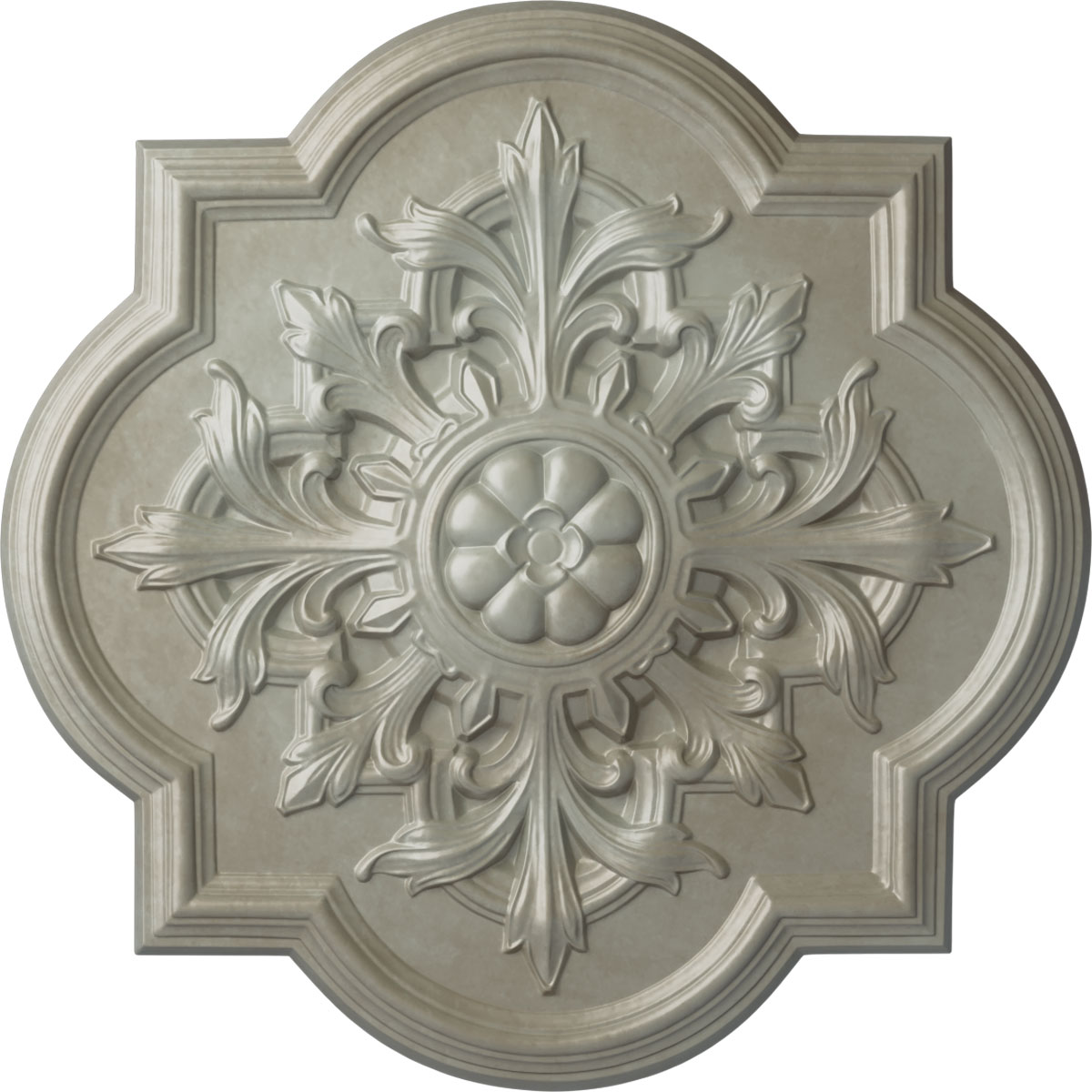 Ekena Millwork CM34BOFLS Bonetti 31.25-in W x 31.25-in L Painted Flash Gold Polyurethane Whole Ceiling Medallion