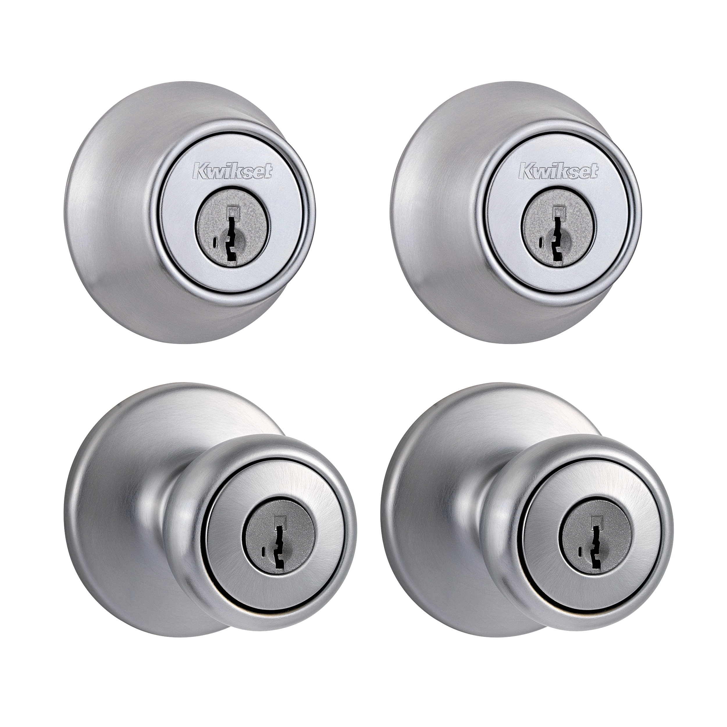 Premier Lock Knobs With Deadbolt Reversible Entry Set