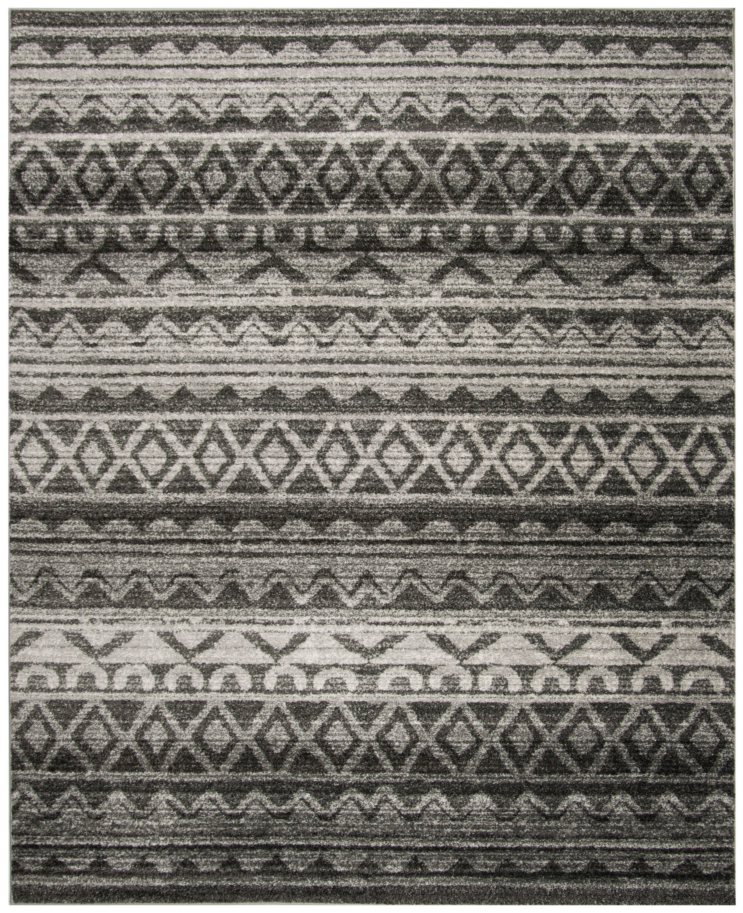 Taos Charcoal Black Indoor/Outdoor Rug Swatch 12x18