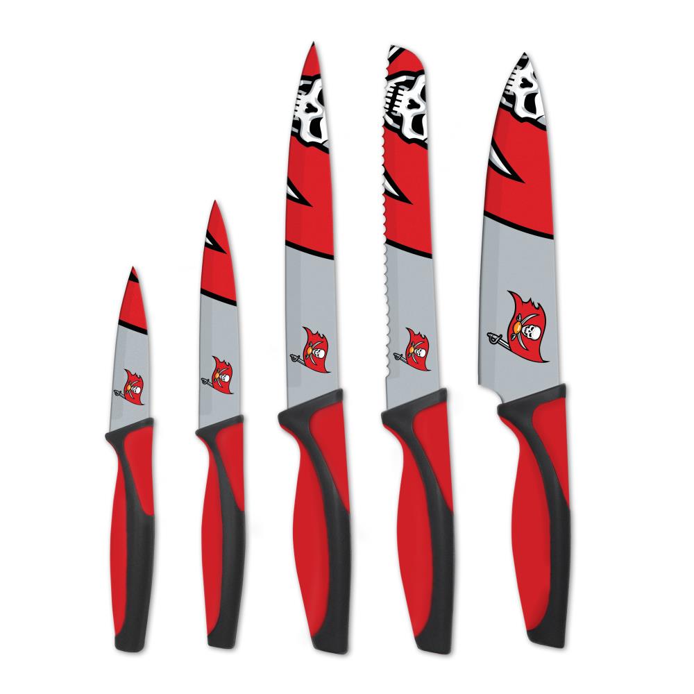 The Sports Vault KKNFL30 Tampa Bay Buccaneers 5 -Piece Knife Set
