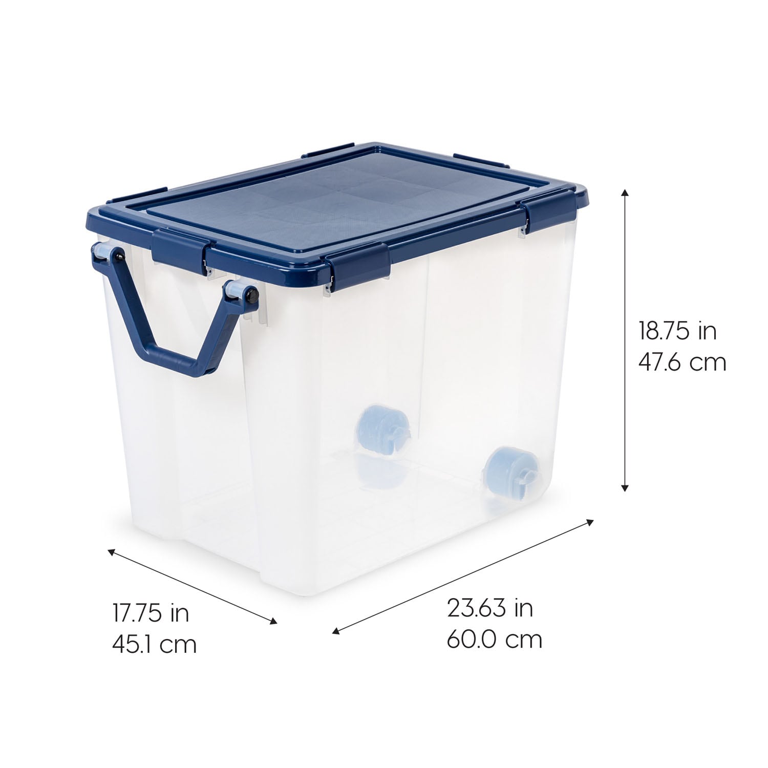 Project Source Commander Large 20-Gallons (80-Quart) Black Heavy Duty  Rolling Tote with Latching Lid in the Plastic Storage Containers department  at