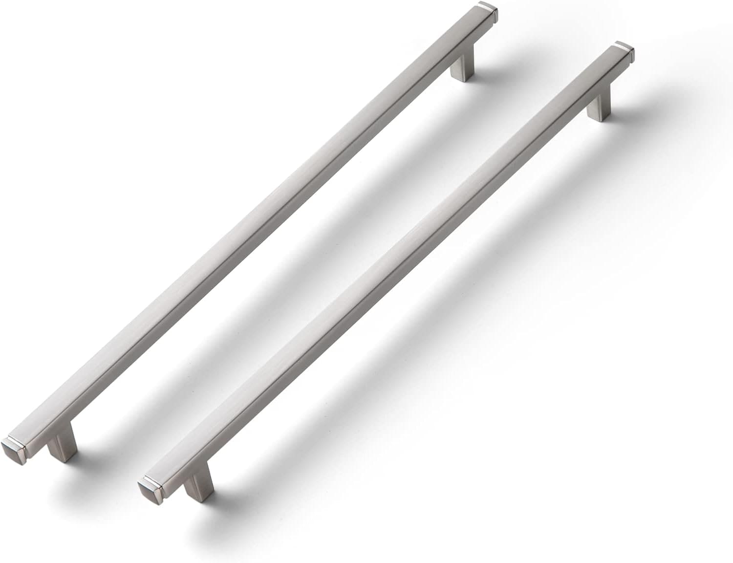 Miaokesen 1814NL-256 10-1/16-in , 256mm Center to Center Brushed Nickel Rectangular Bar 6 -Pack