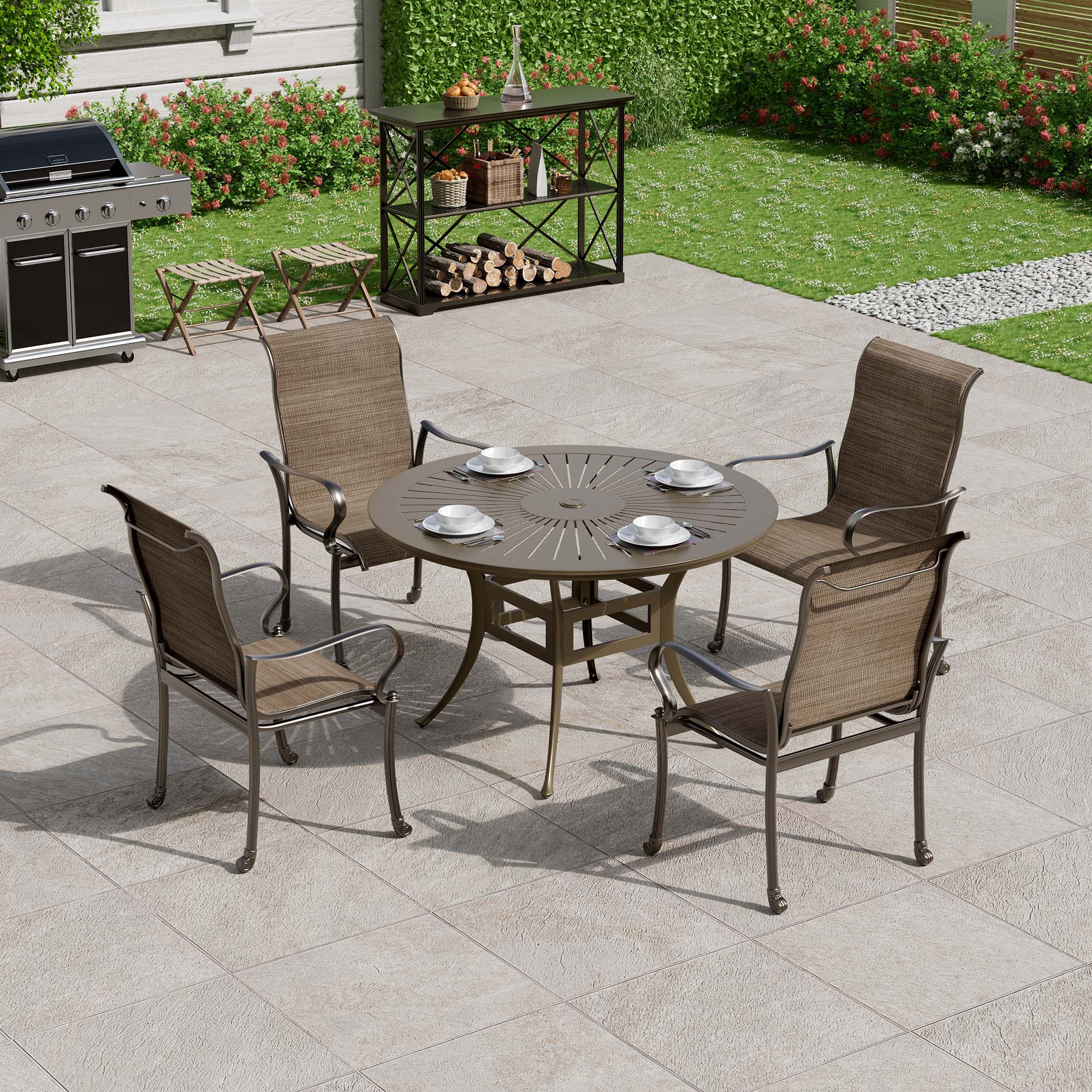 Clihome CL-ODTCG0CR Patio-Dining-Sets - View #2