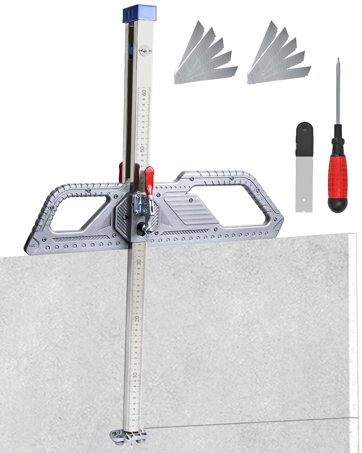 KIWDZFU  Drywall Cutting Tool Foldable Aluminum Alloy Drywall Cutter Tool for Wall Gypsum Board Decoration Hand Push Dual Positioning Gypsum