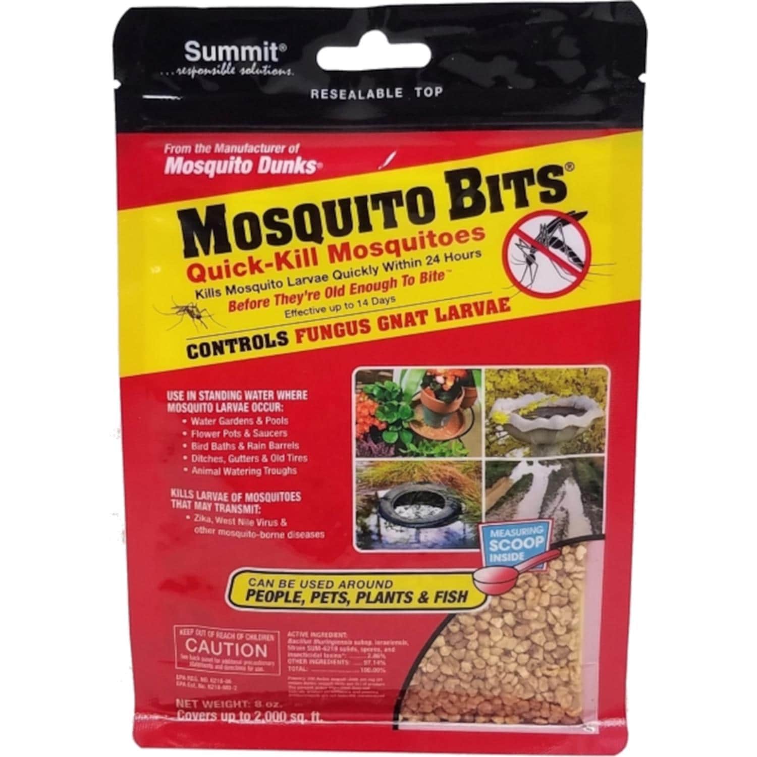 Summit EJD7096688 Mosquito Bits Mosquito Larvae Control Granules 8 oz