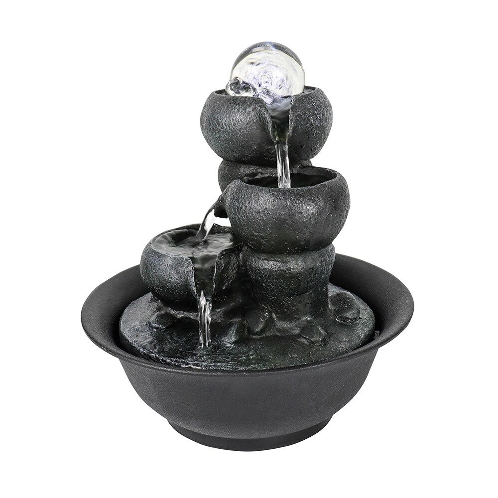 Watnature Tabletop Water Fountain 8-in H Resin Tabletop Fountain ...