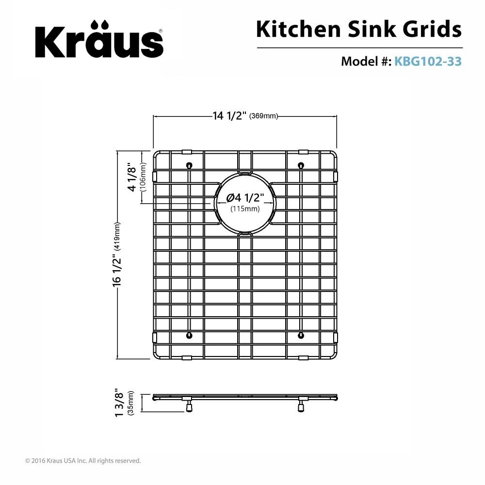 Zeek Kitchen Sink Bottom Grids Sink Protector Stainless Steel 11.6x13.1 Zg-c1311, Size: One Size