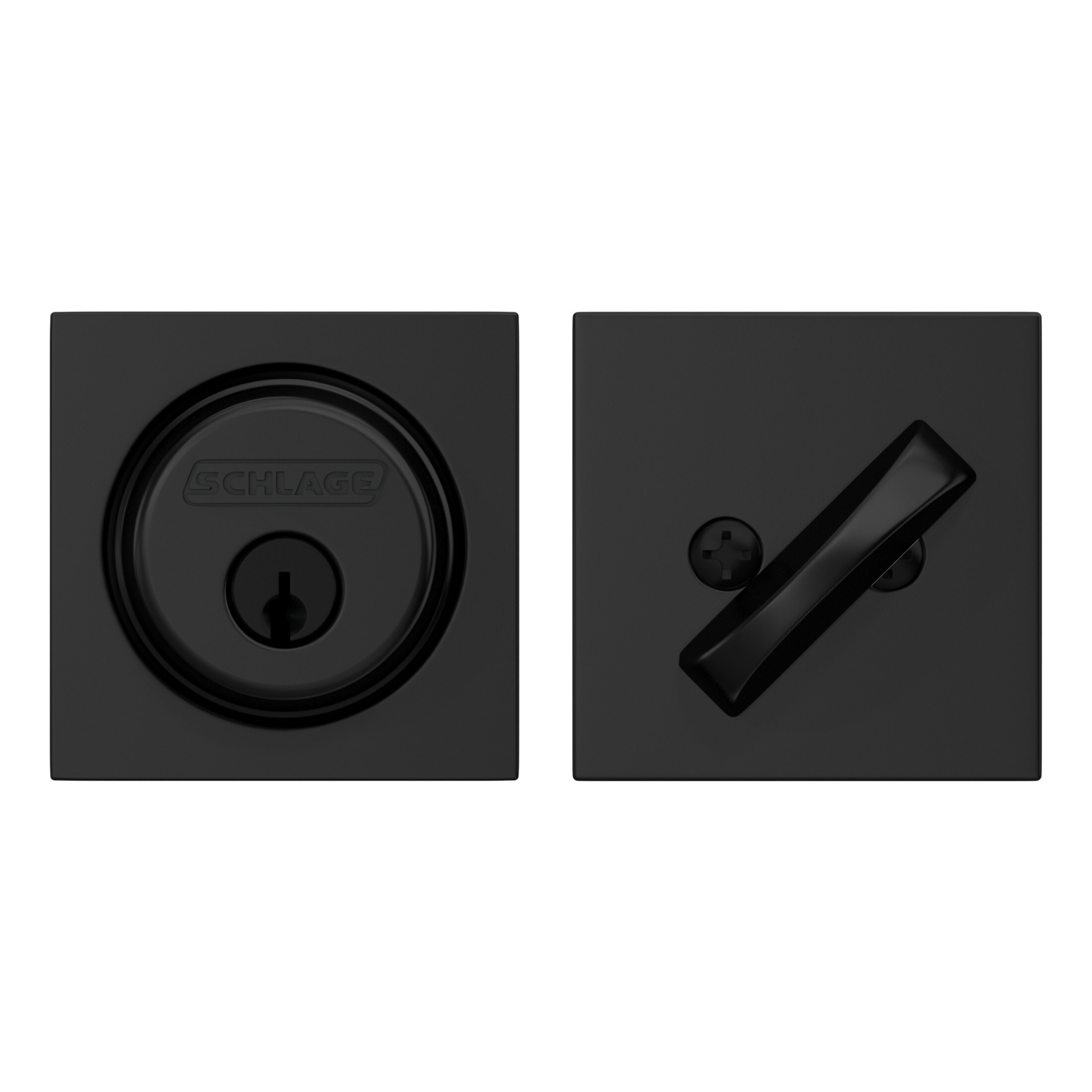 Schlage B60N622 Deadbolt, Keyed 1 Side, Matte Black