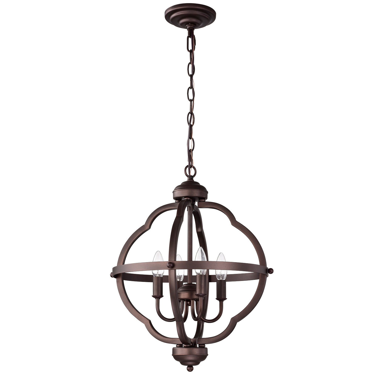 Flynama CT-L-A60003 Pendant Lighting 4 -Light Oil Rubbed Bronze Modern/contemporary Globe Large Hanging Pendant light