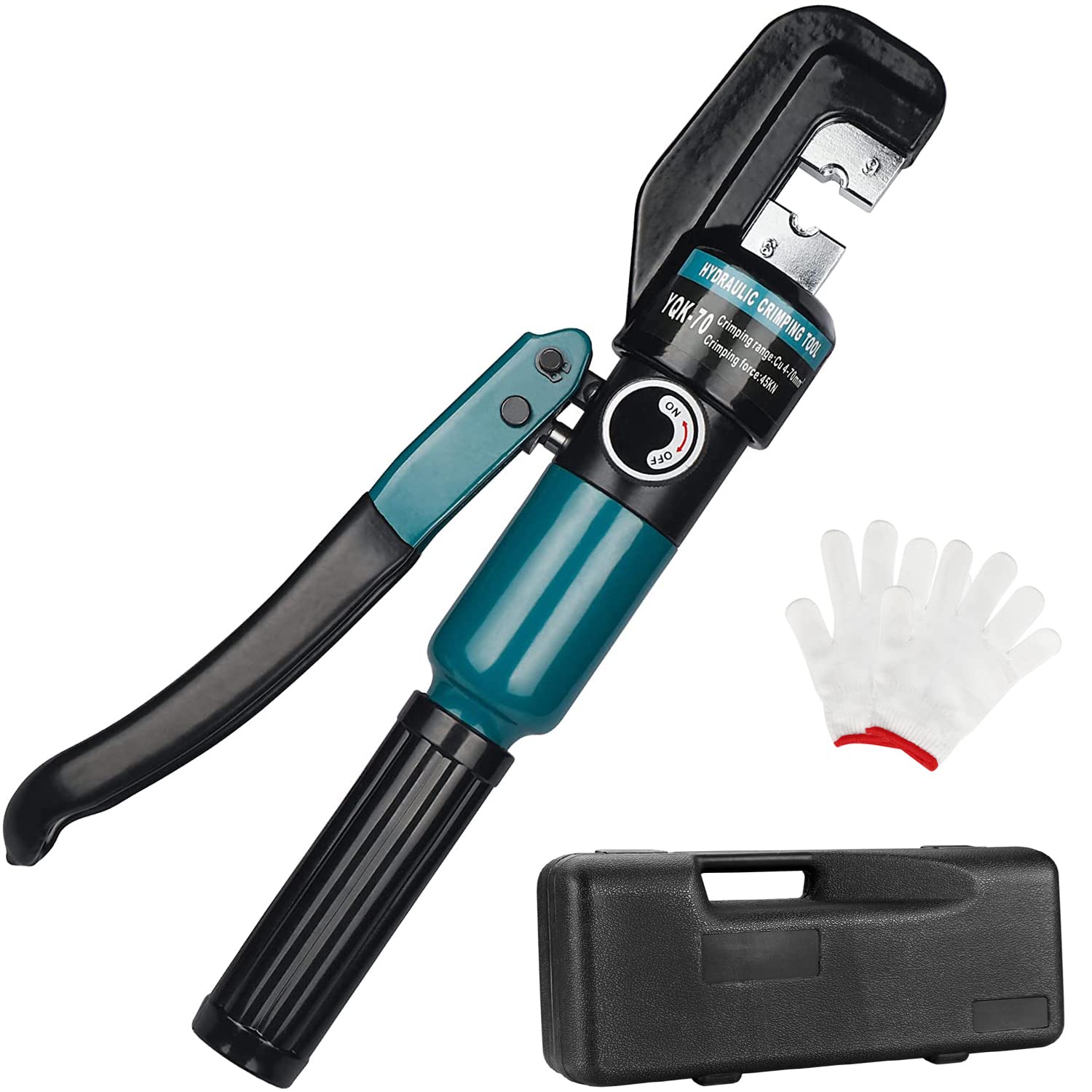 Etokfoks Hydraulic Crimping Tool 310mm Hardened Steel Dies Stainless Steel Cable Railing Fittings 1 8 in to 3 16 in 9 Die Sizes 4 to 70 #LETQZSJ42