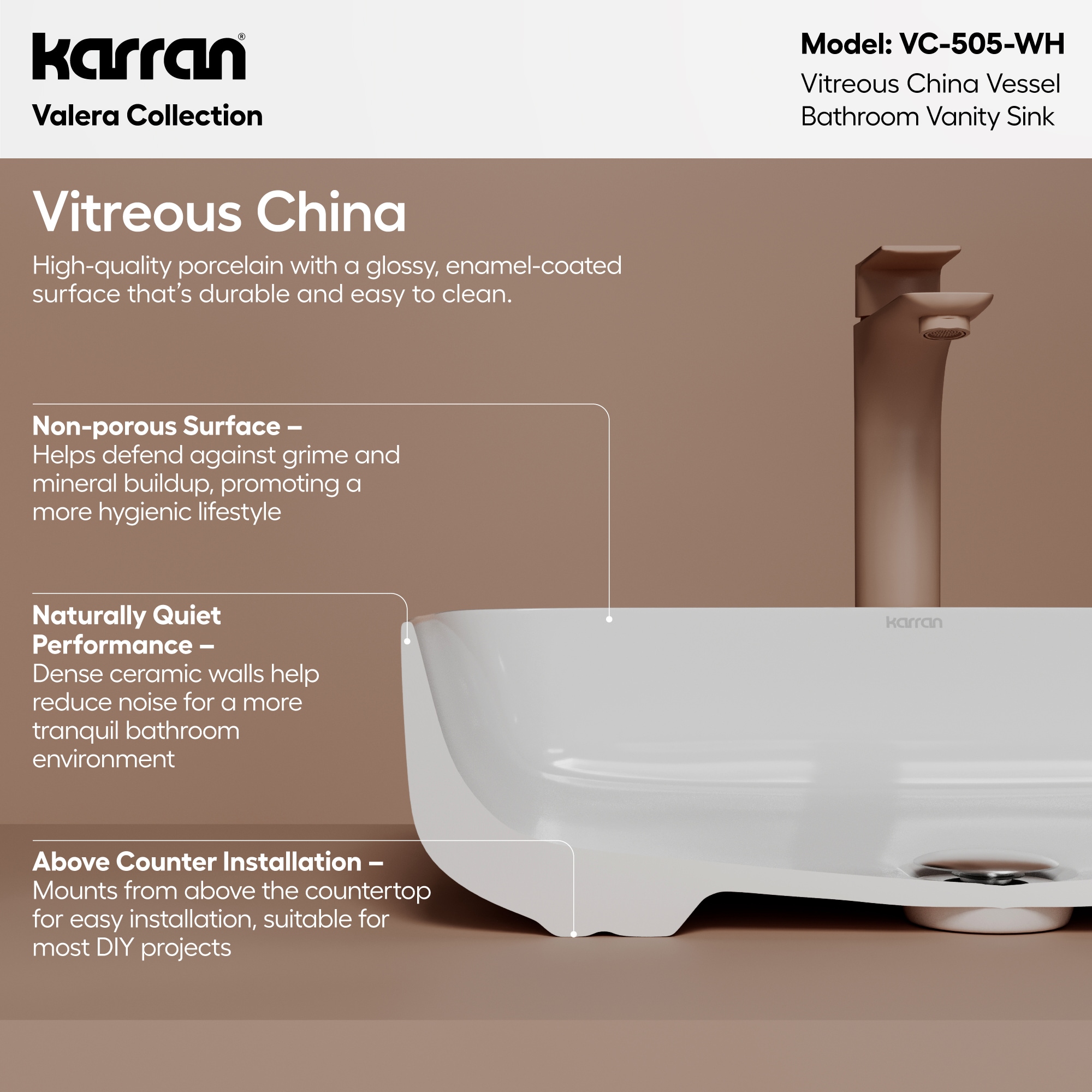 Karran VC-505-WH Bath-Sink - View #4