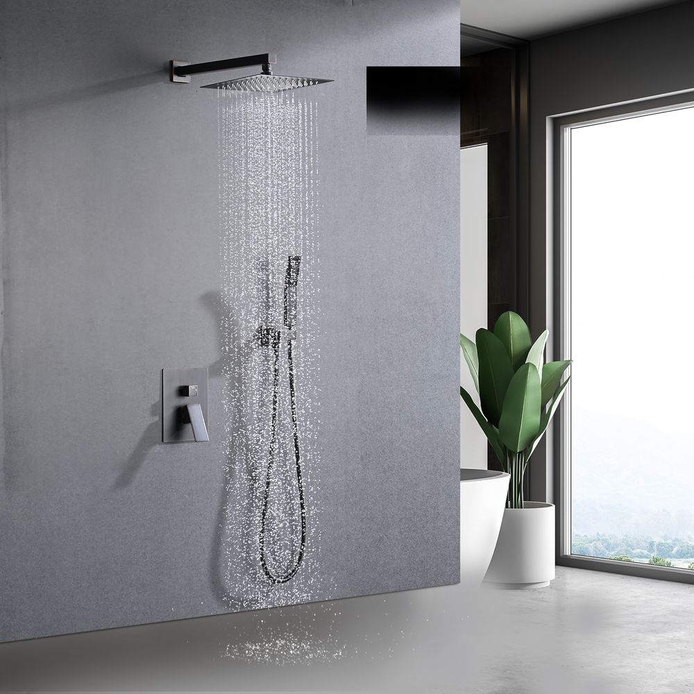 Blisstyle Shower System Shower Faucet Combo Set Wall Mounted with 10 Inch Rainfall Shower Head and Handheld Shower Faucet