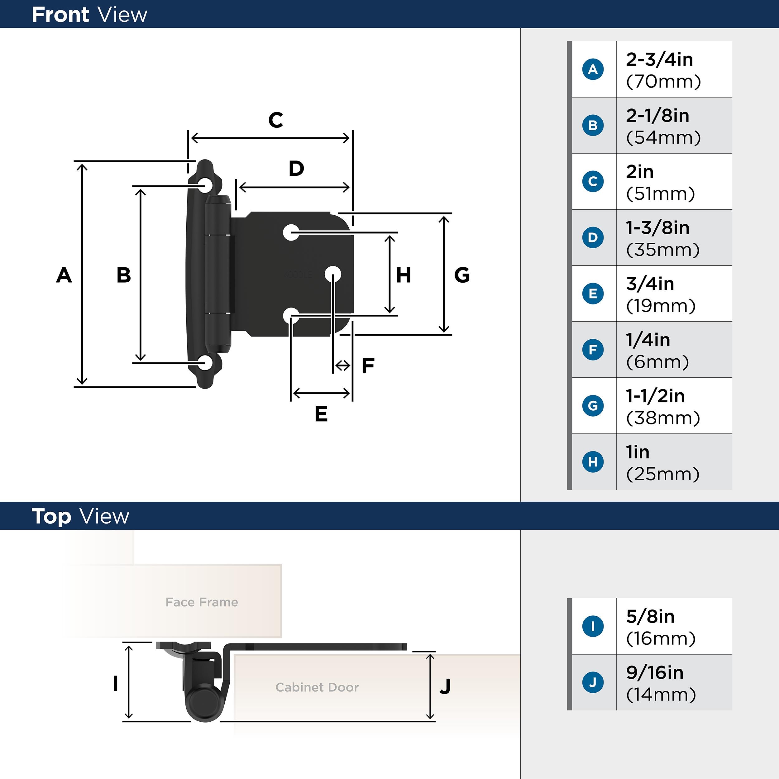 Amerock BPR7629FB Cabinet-Hinges - View #3